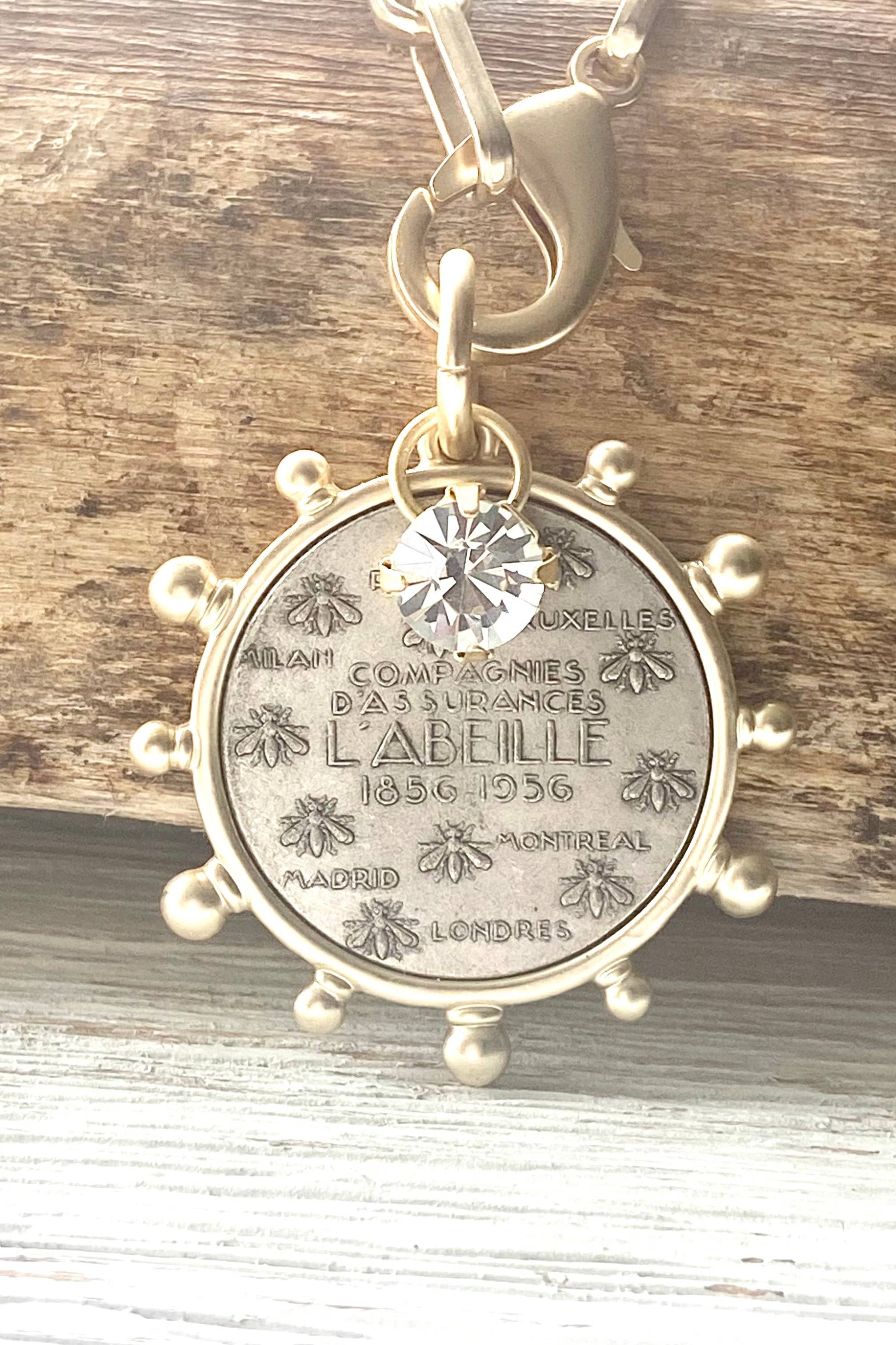 Coin Medallion Necklace: 18”