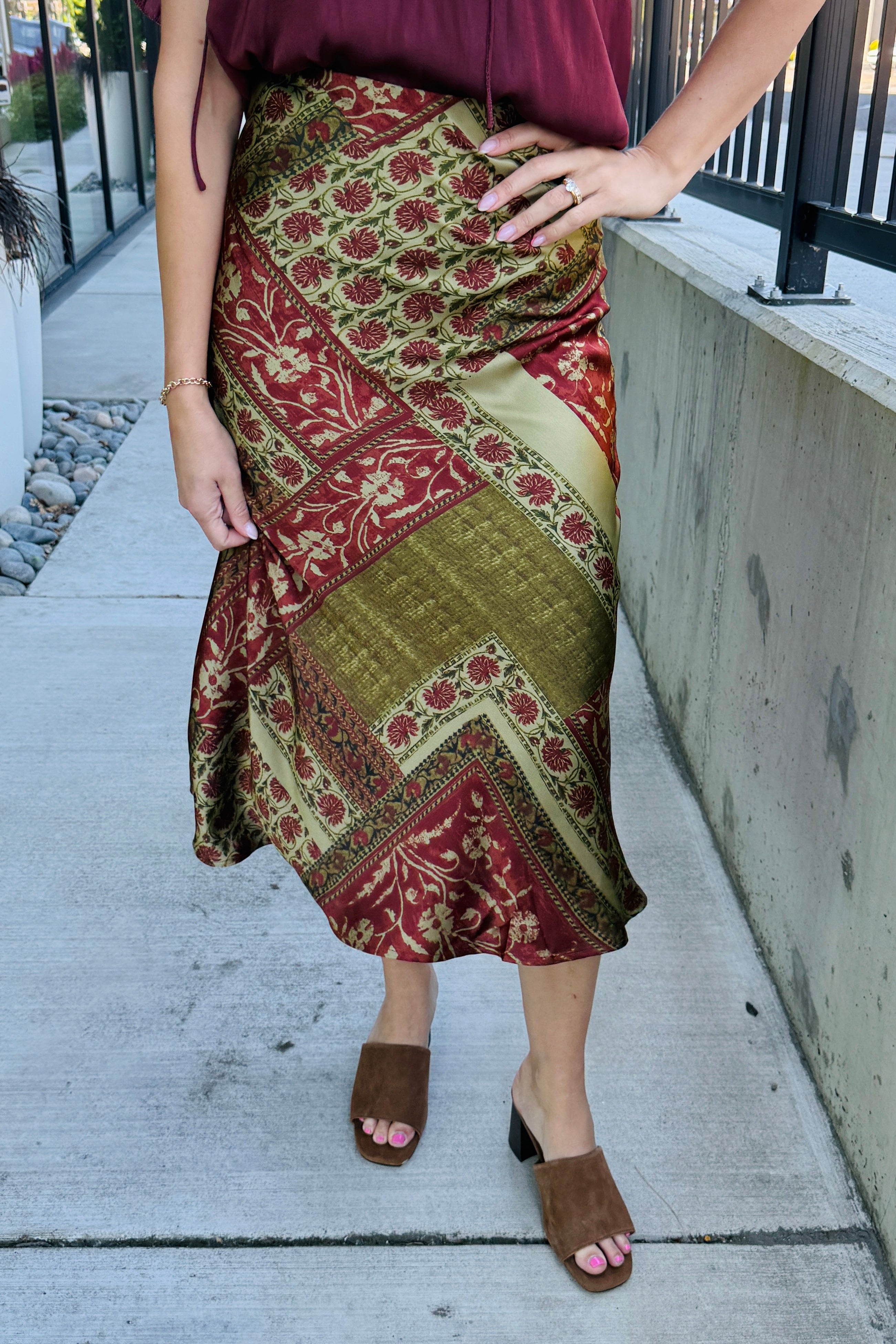 Printed Slip Skirt