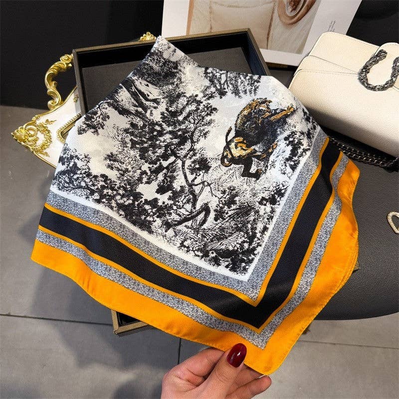 Fashion Print Square Scarf