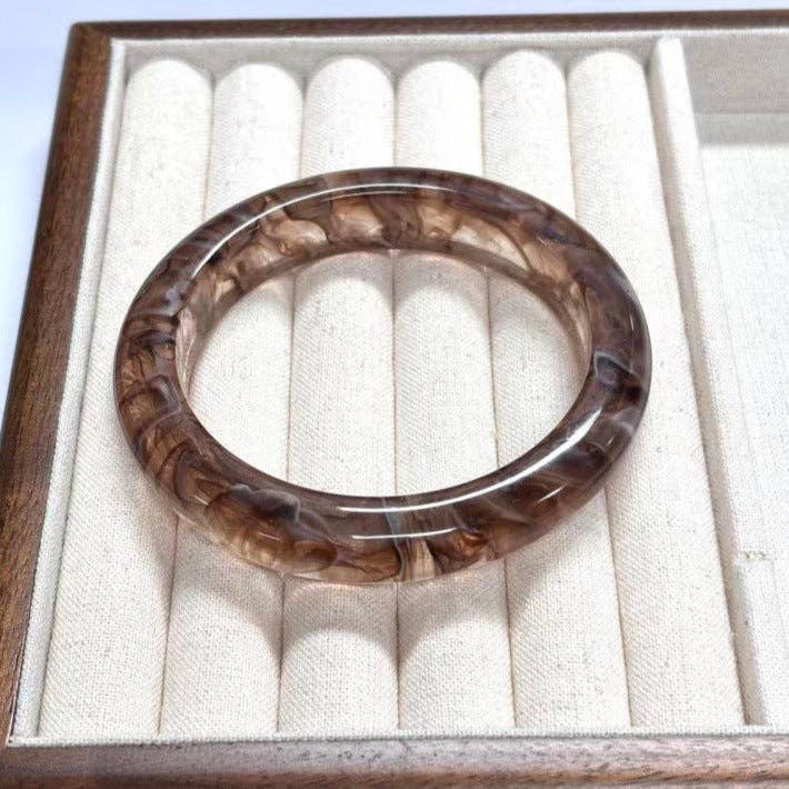 Trendy Geometric Resin Stackable Bangle Bracelet