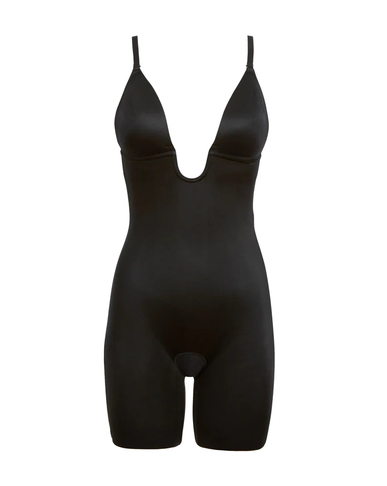 Plunge Low-Back Mid-Thigh Bodysuit