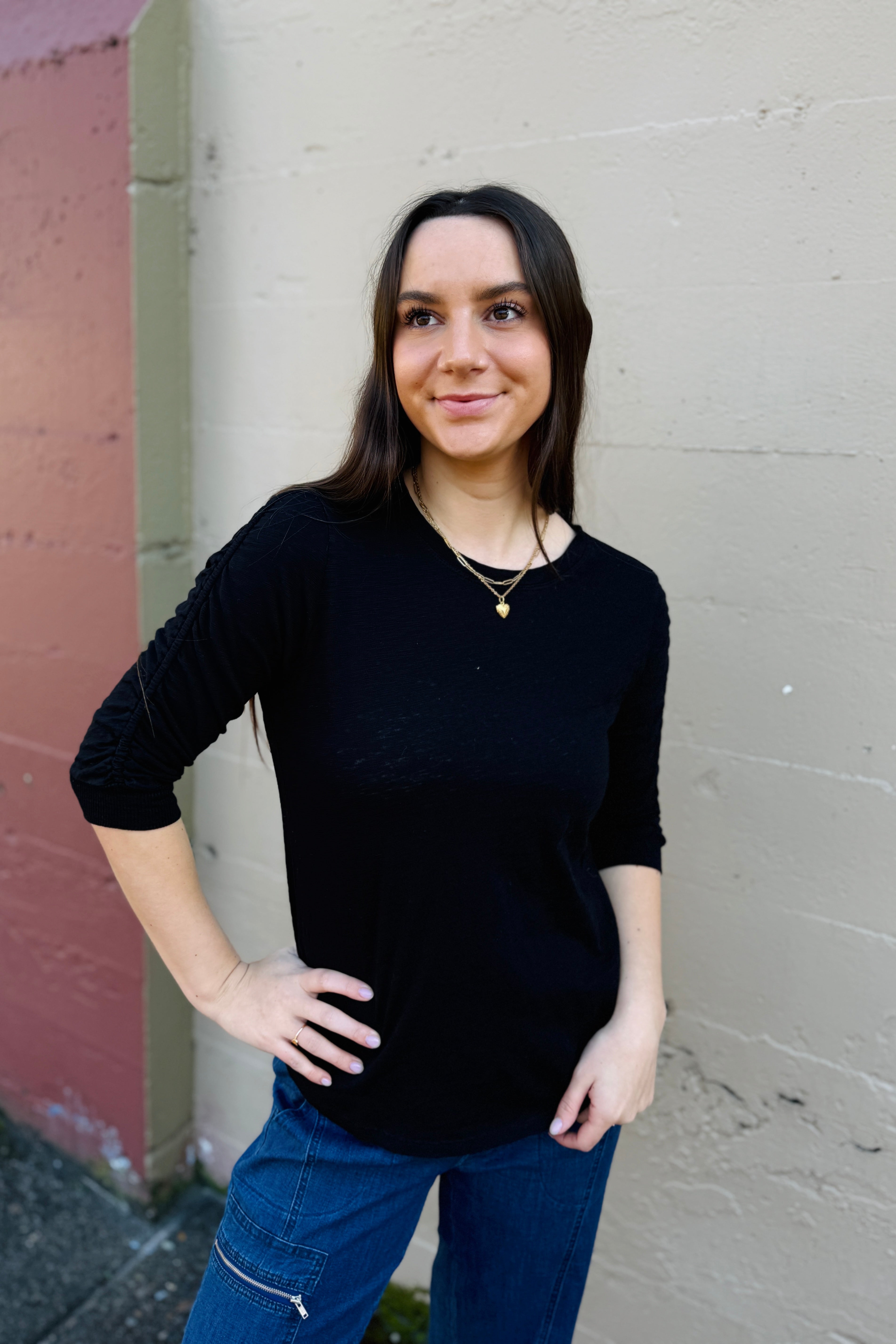 Julia Knit Top-Black