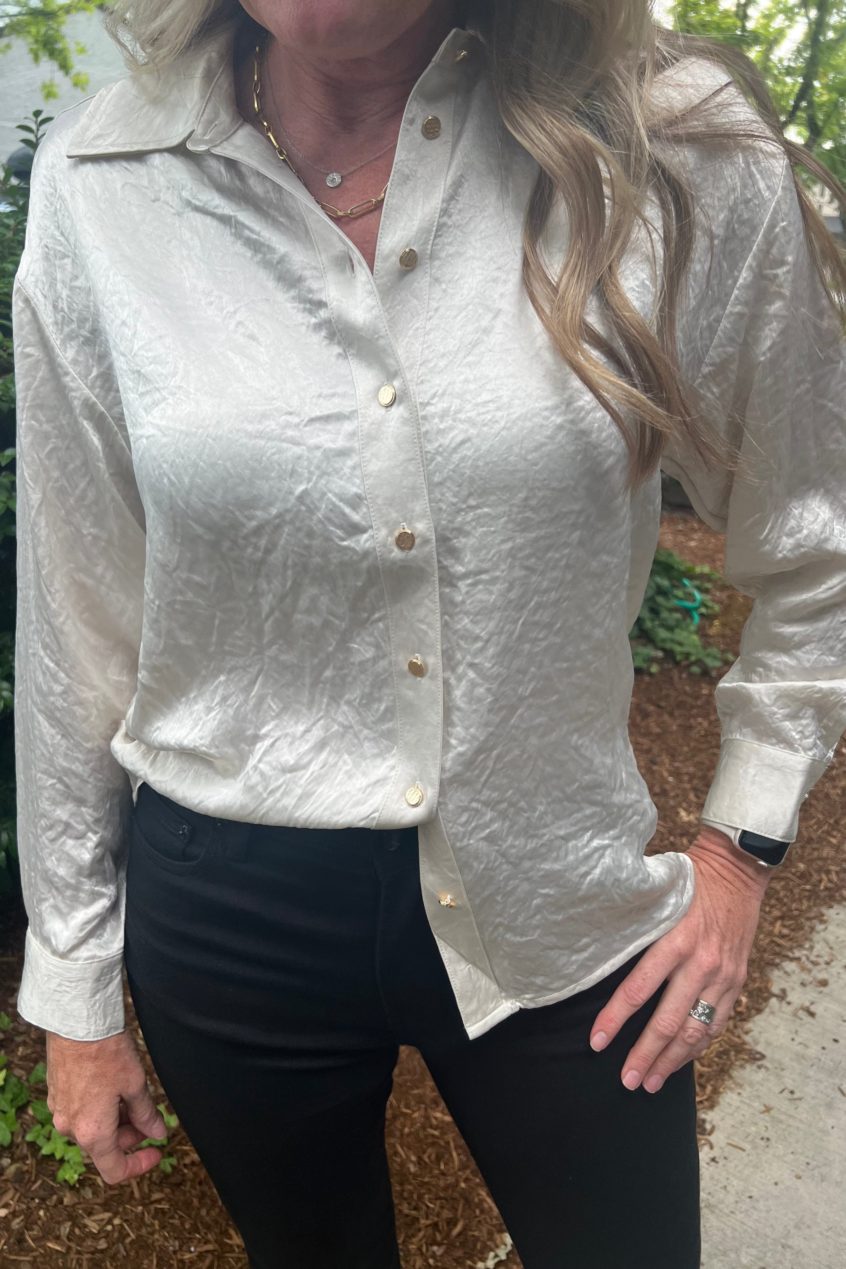 Acetate Oversized Blouse