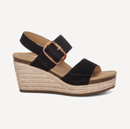 Aetrex Ashley Wedge Black
