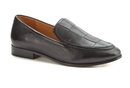 Crafted with a glove leather upper, these loafers feature a skeletal leather lining that enhances flexibility and comfort. The cushioned OrthoLite® footbed, covered in leather, provides superior support. Designed with a 3/4 inch stacked wrapped heel and a synthetic outsole, the textured rubber forepart ensures reliable traction.