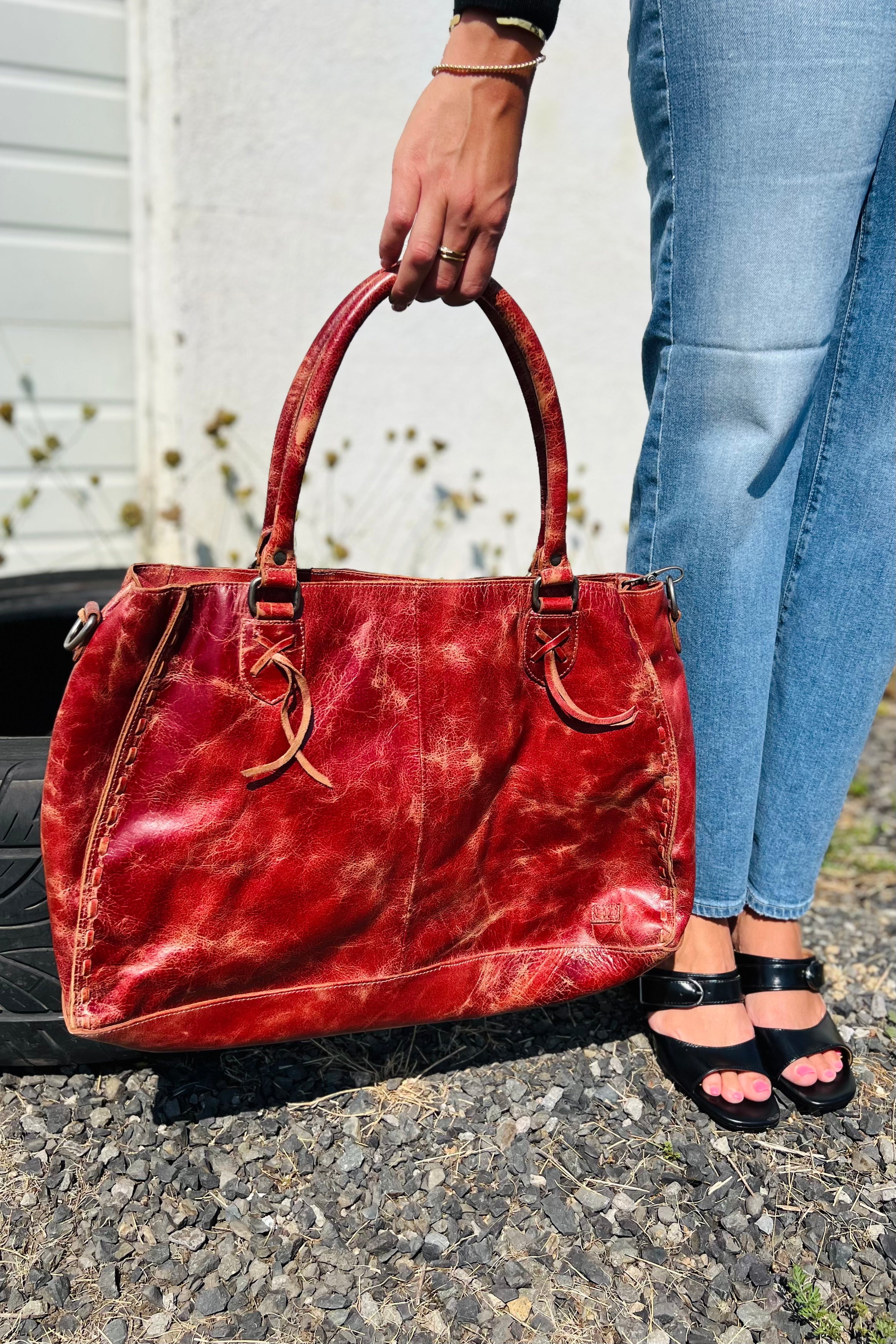 Rockaway Handbag-Cherry Lacquer