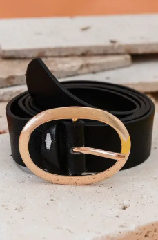 Black belt with a gold buckle in Arktana in Camas and Ridgefield WA