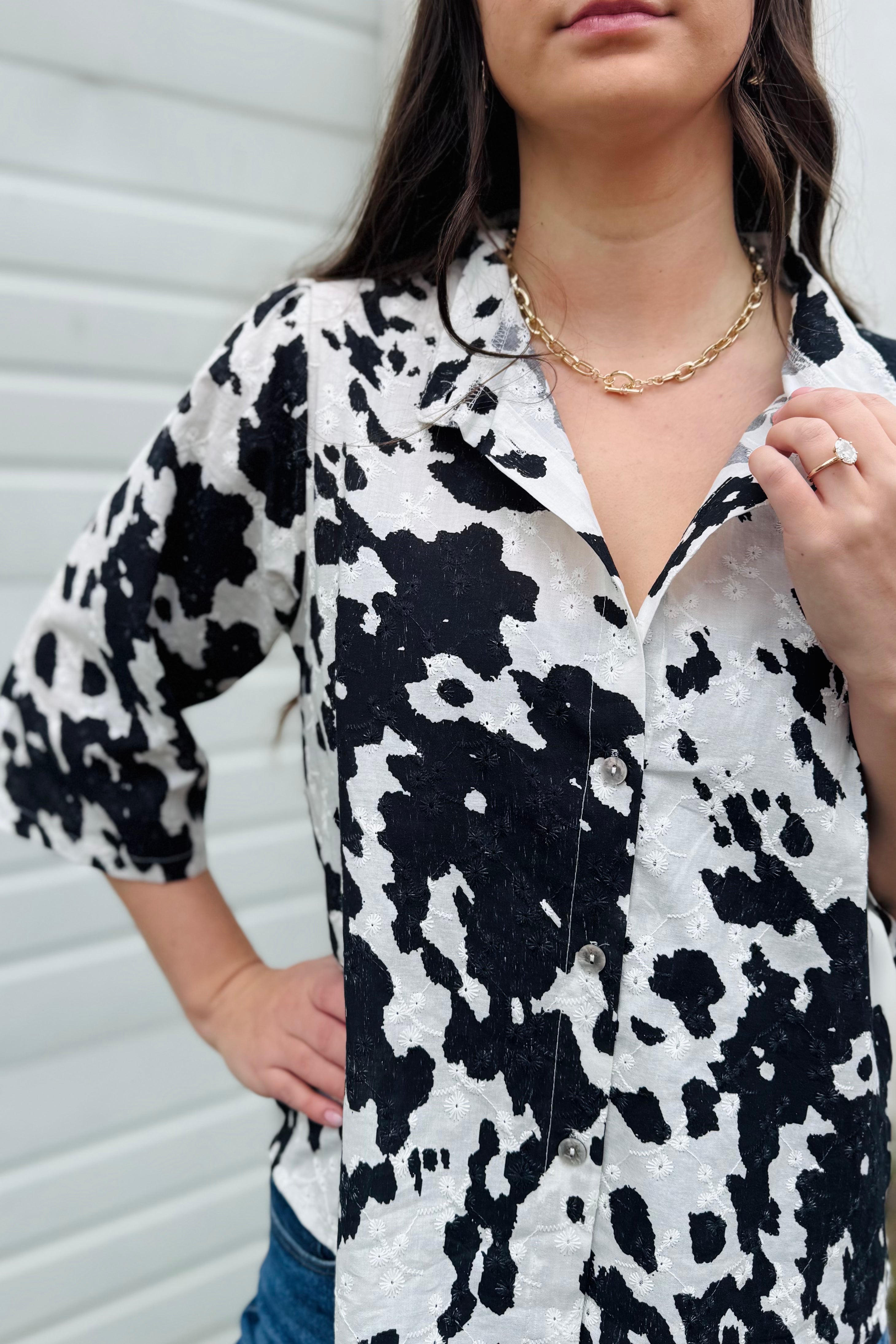 Black Spot Woven Shirt