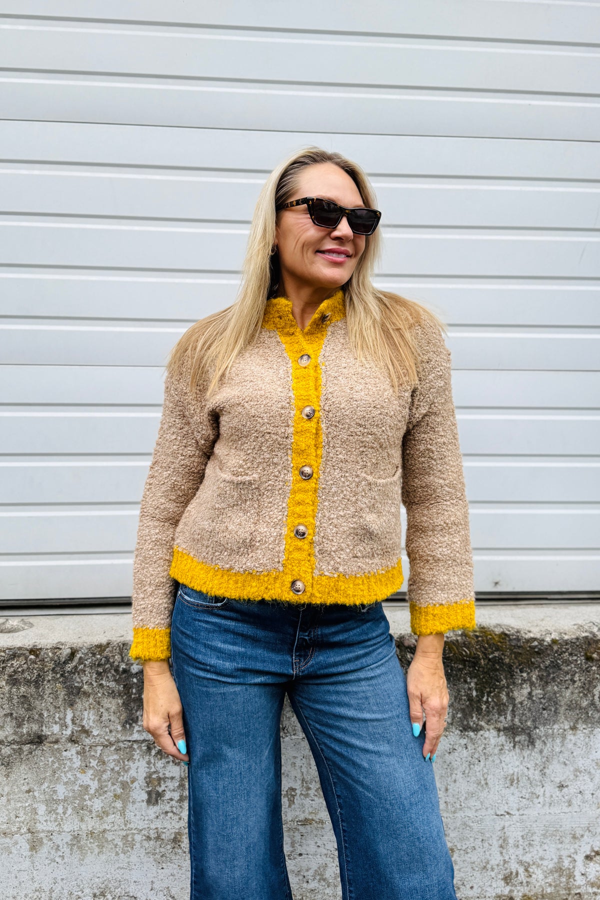 Block Trim Cardigan