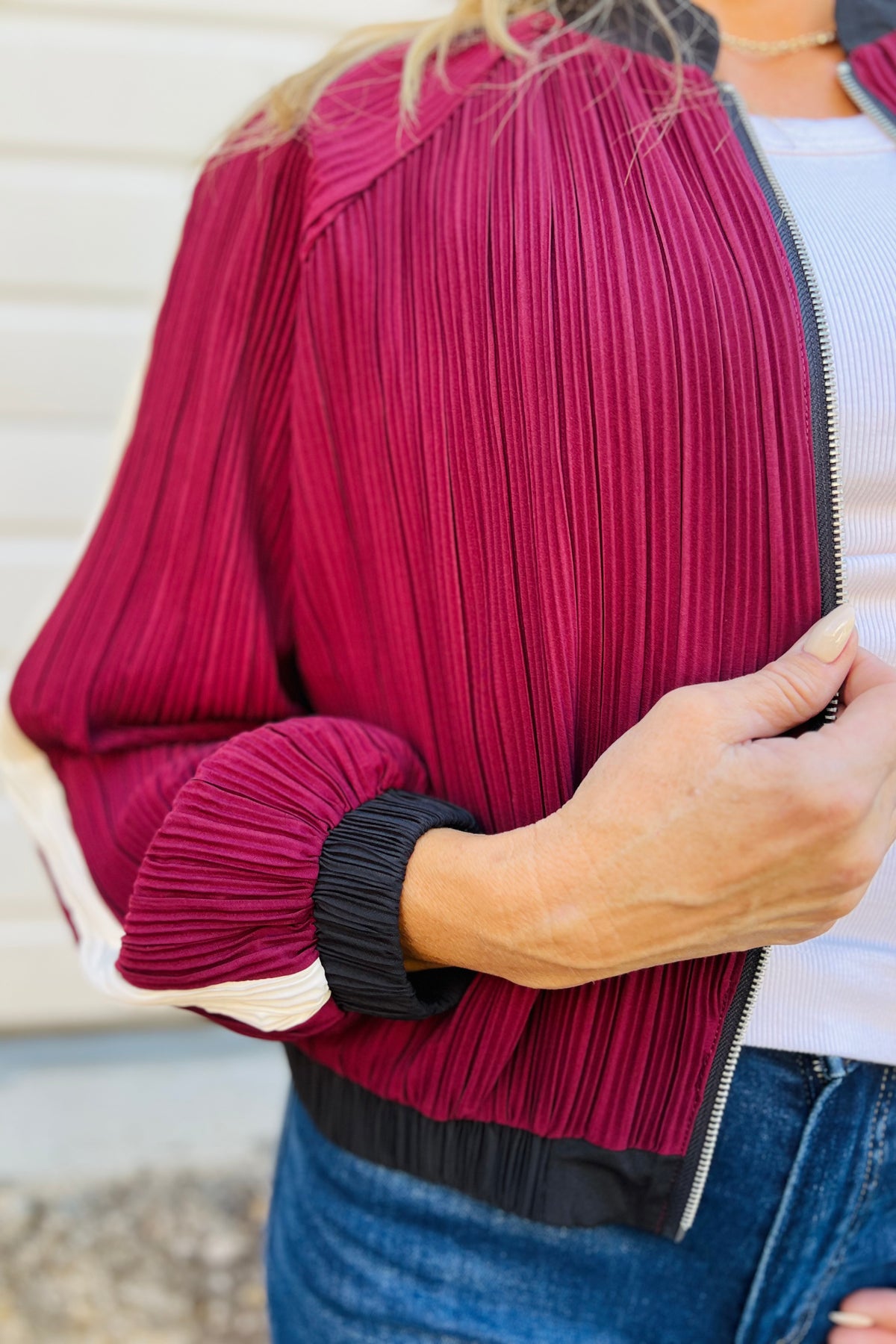 Bomber Jacket - Merlot