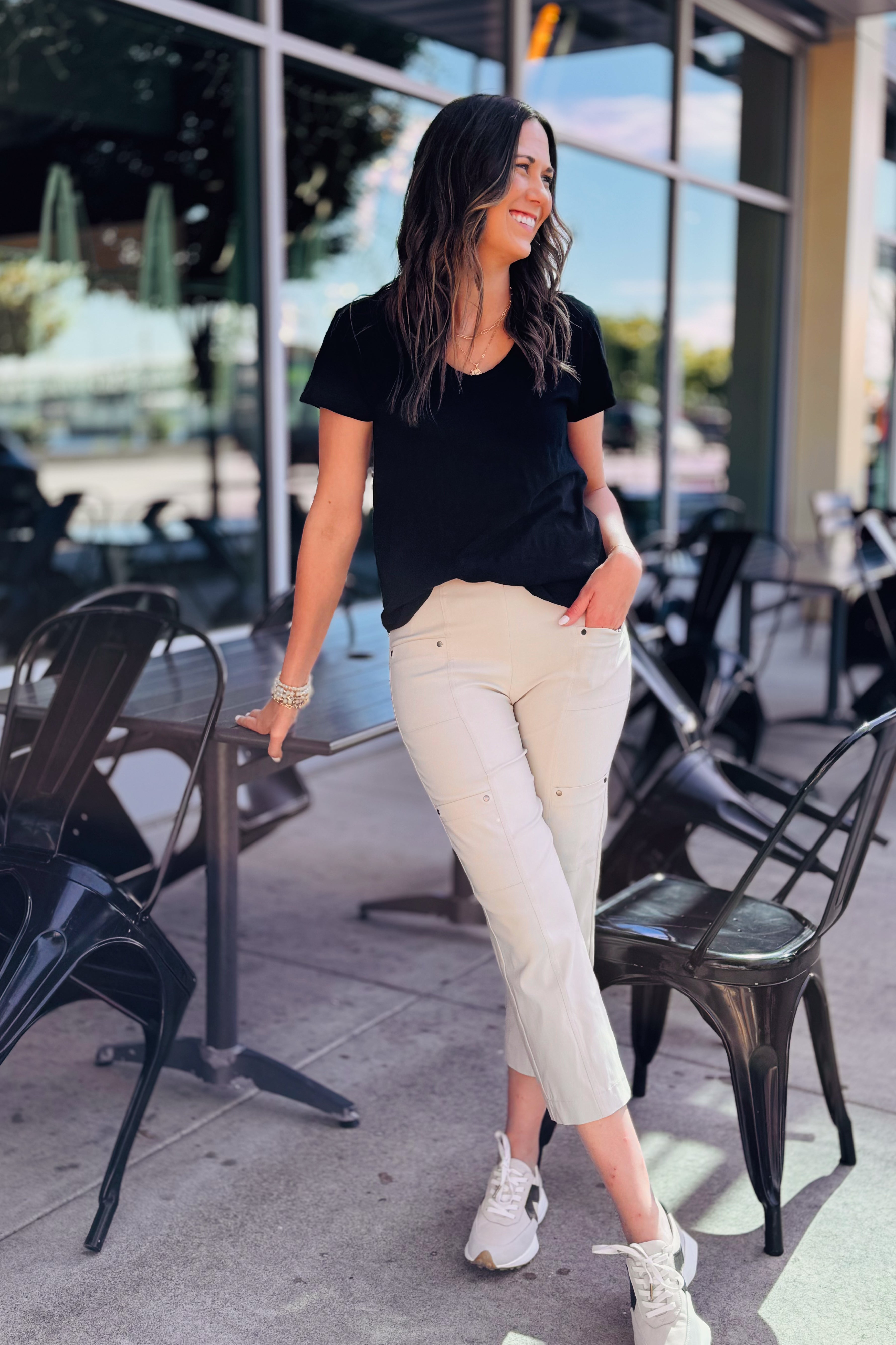 Classic Tee with Curved Hem