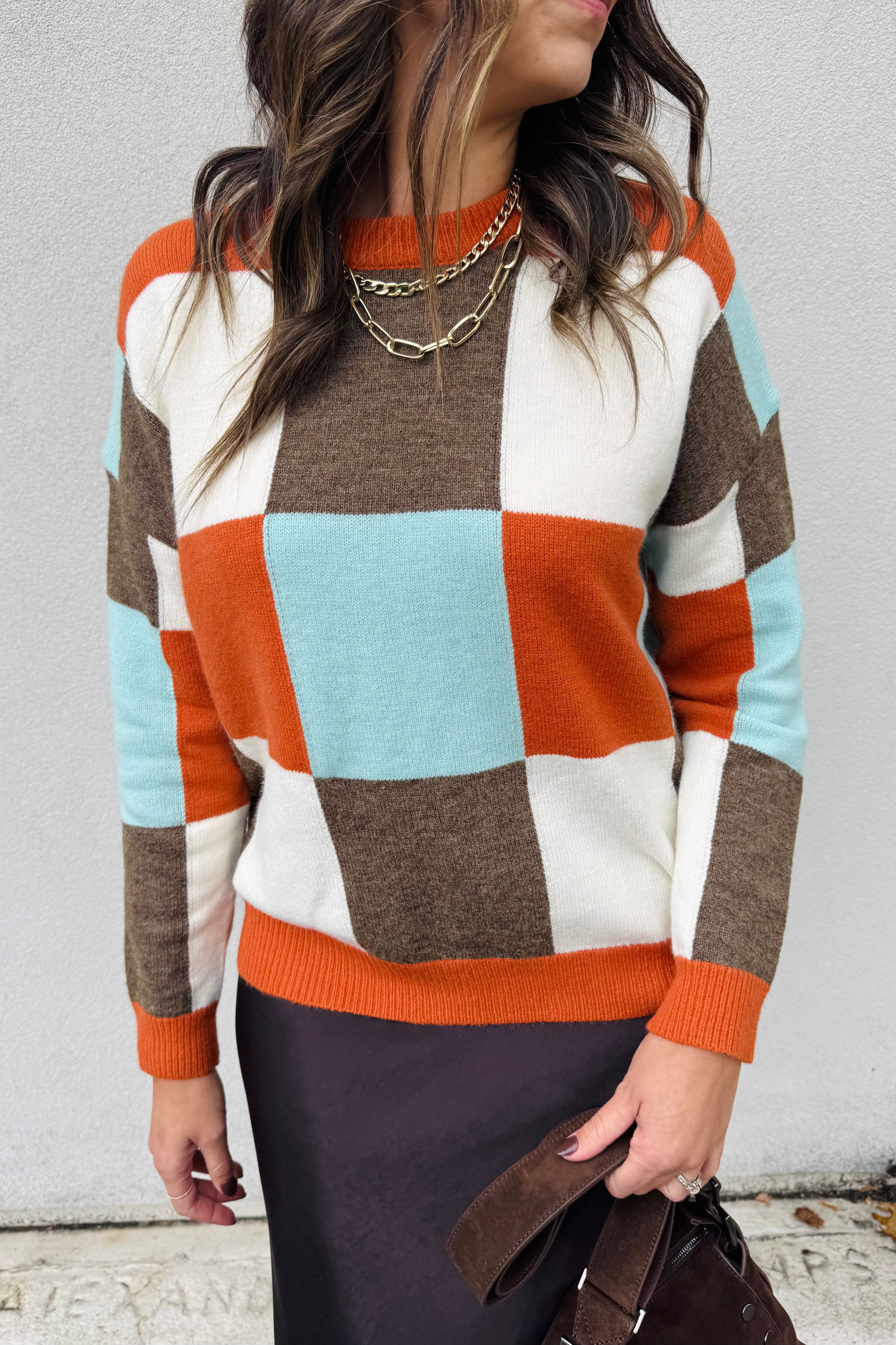 Checkerboard Sweater