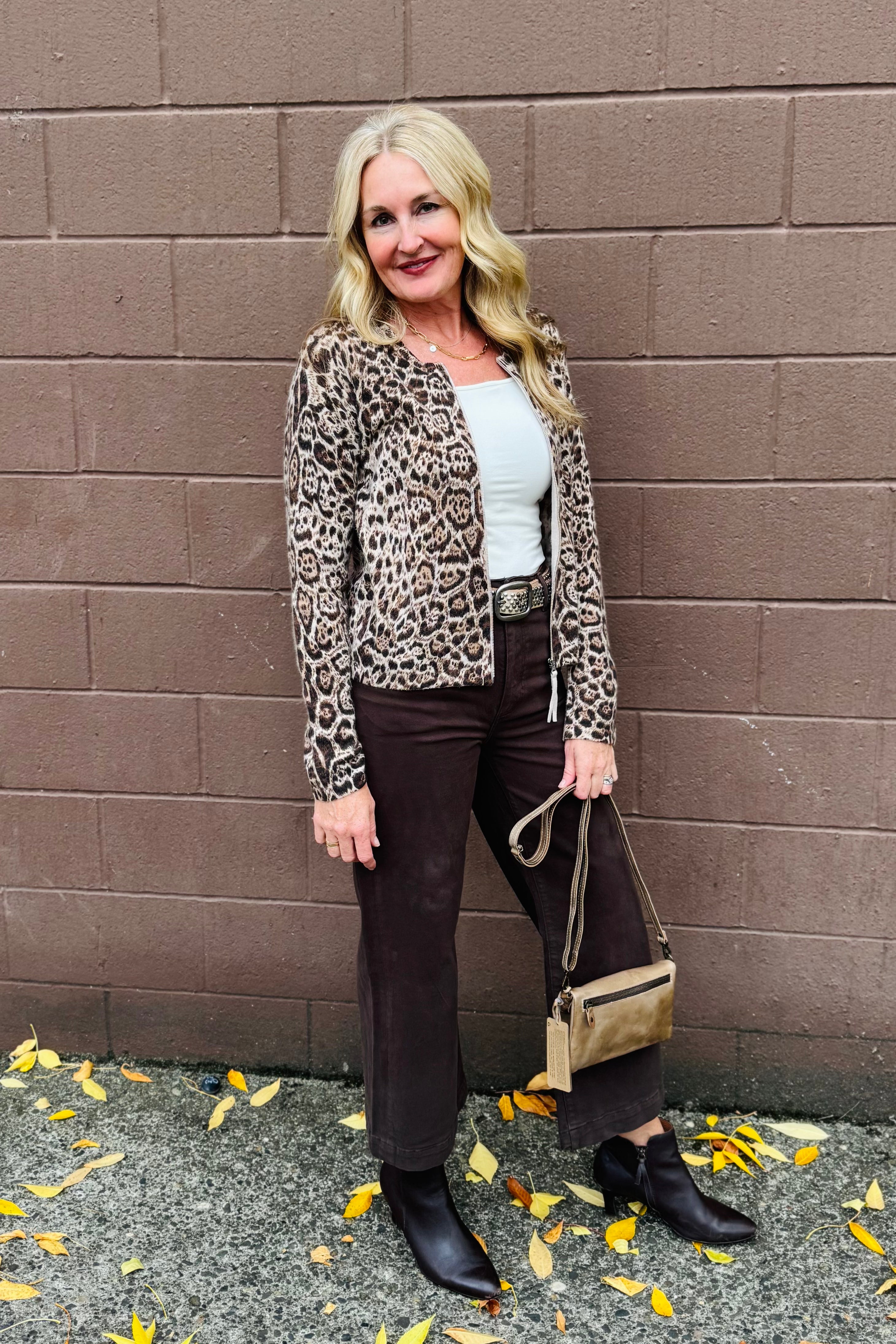 Cheetah Zip Cardi