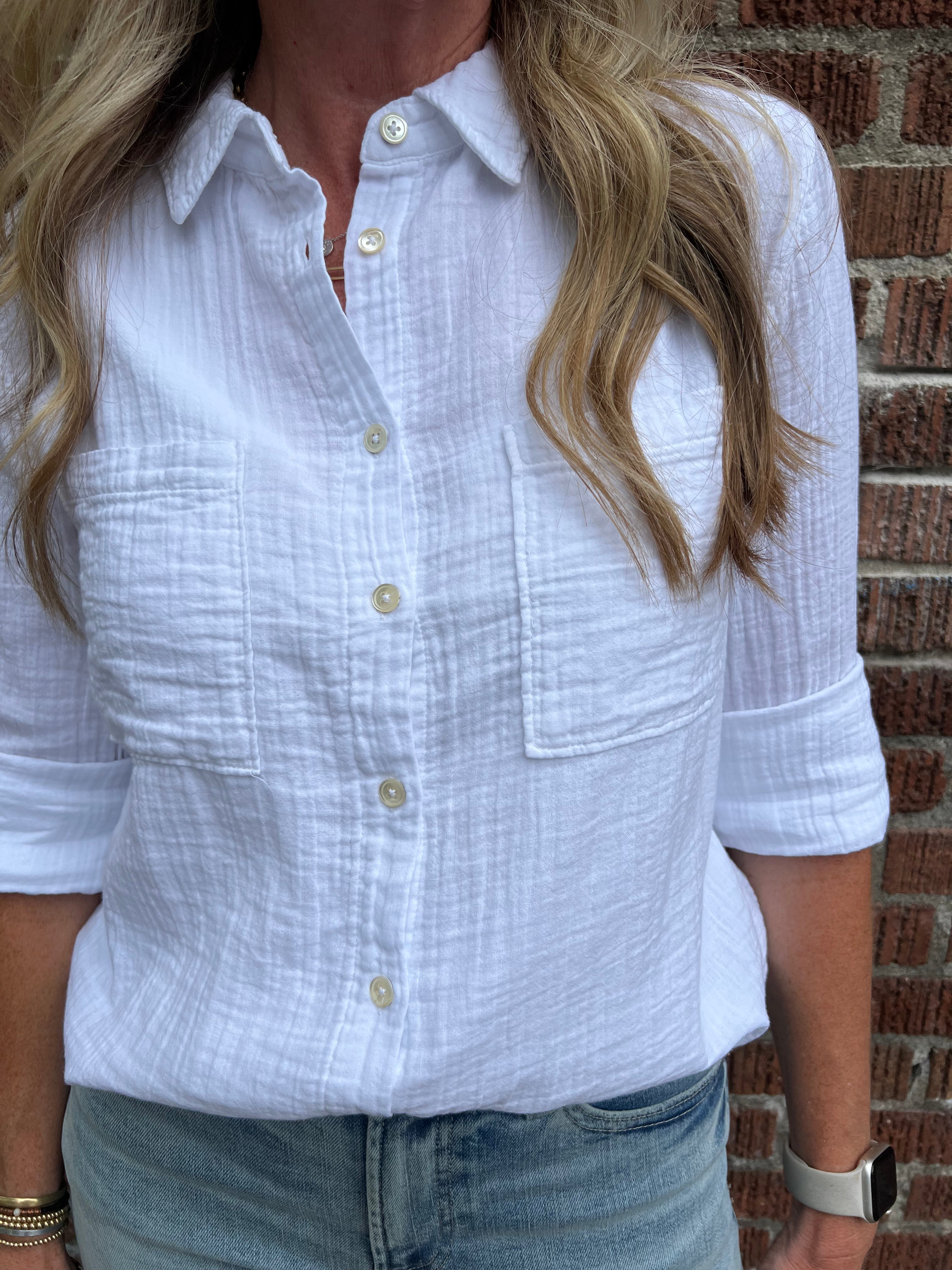Cotton-Gauze Maeve Shirt