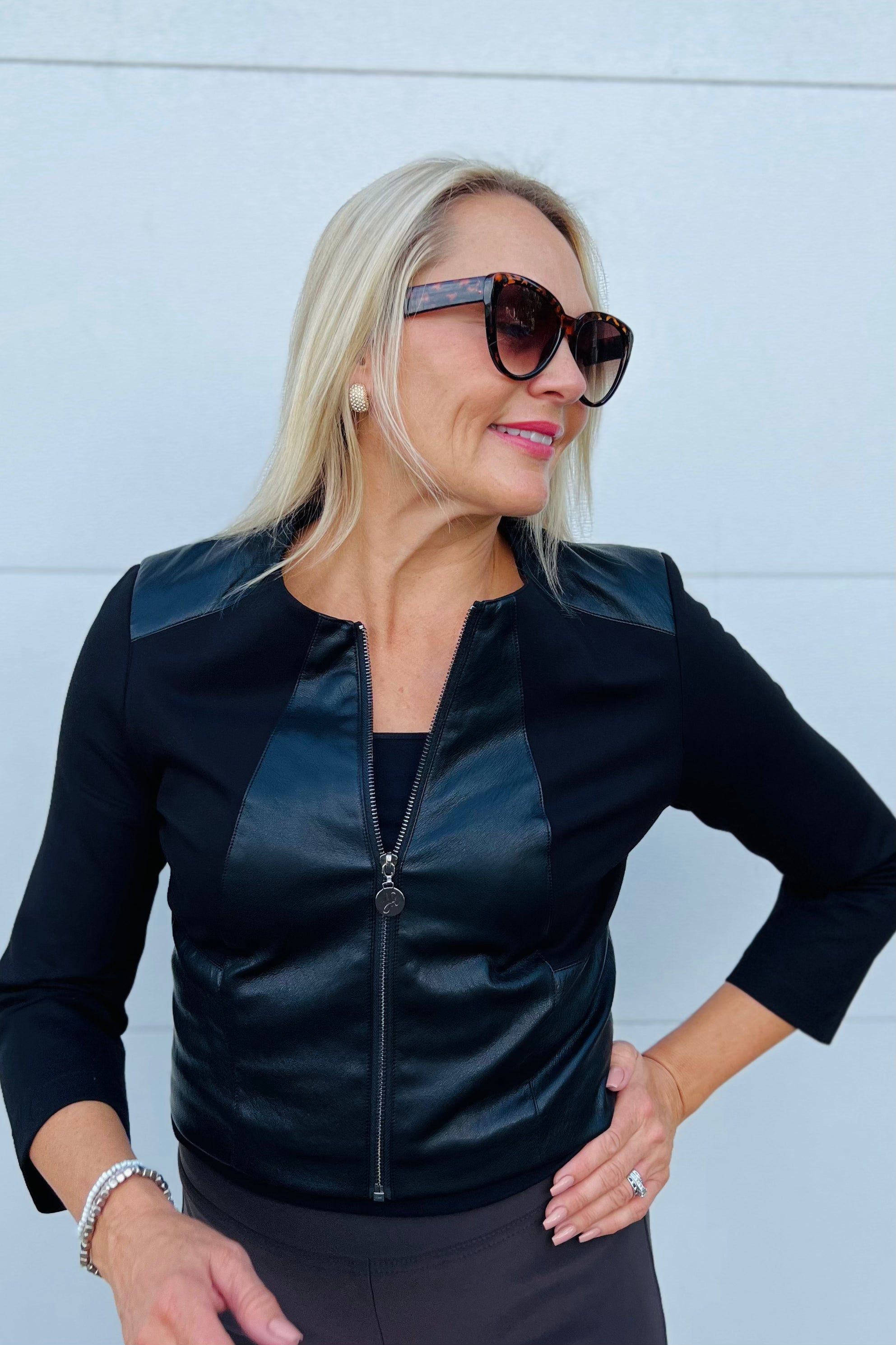 Cropped Leather Jacket