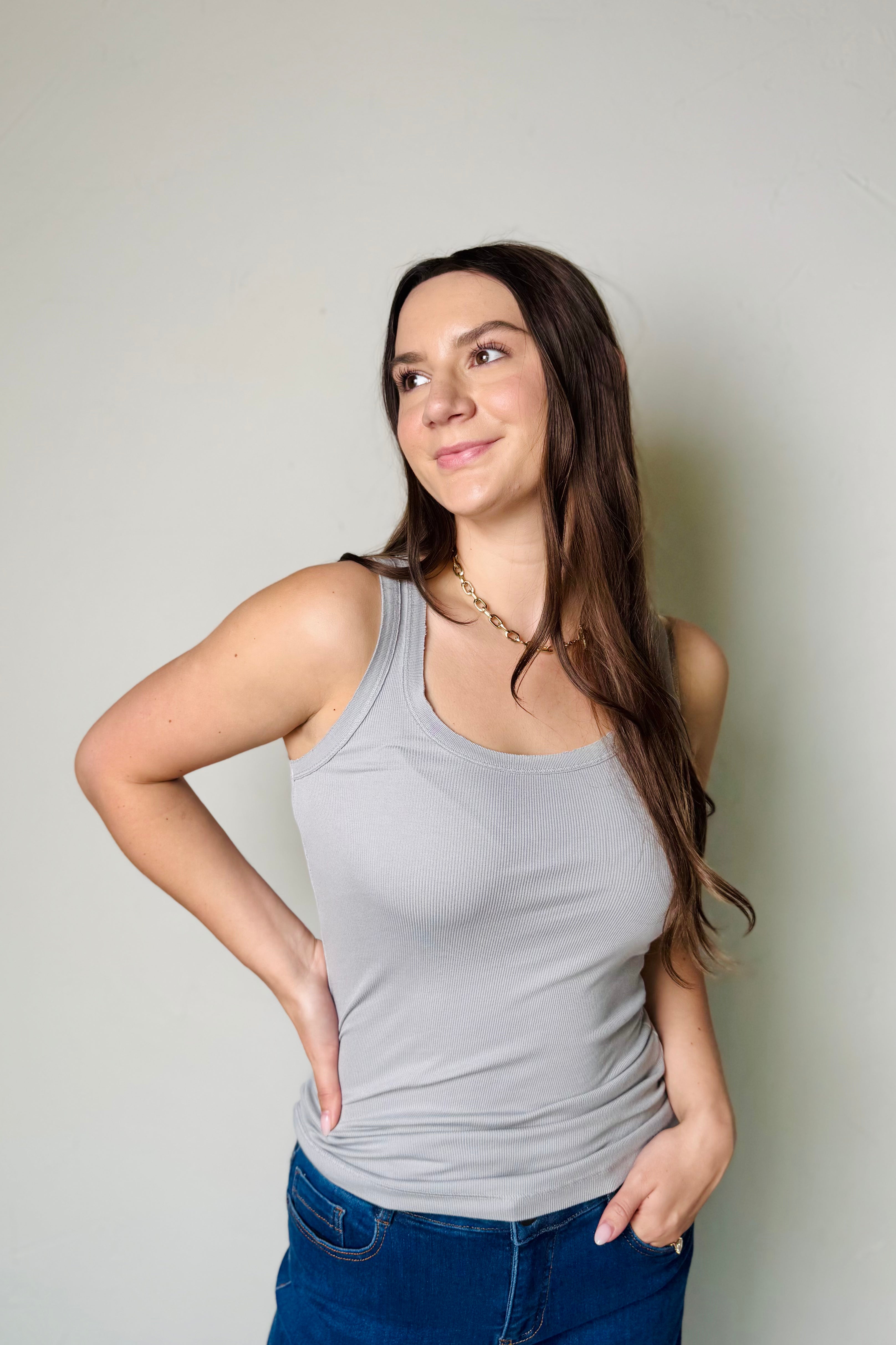 Tiburon Tank - Silver