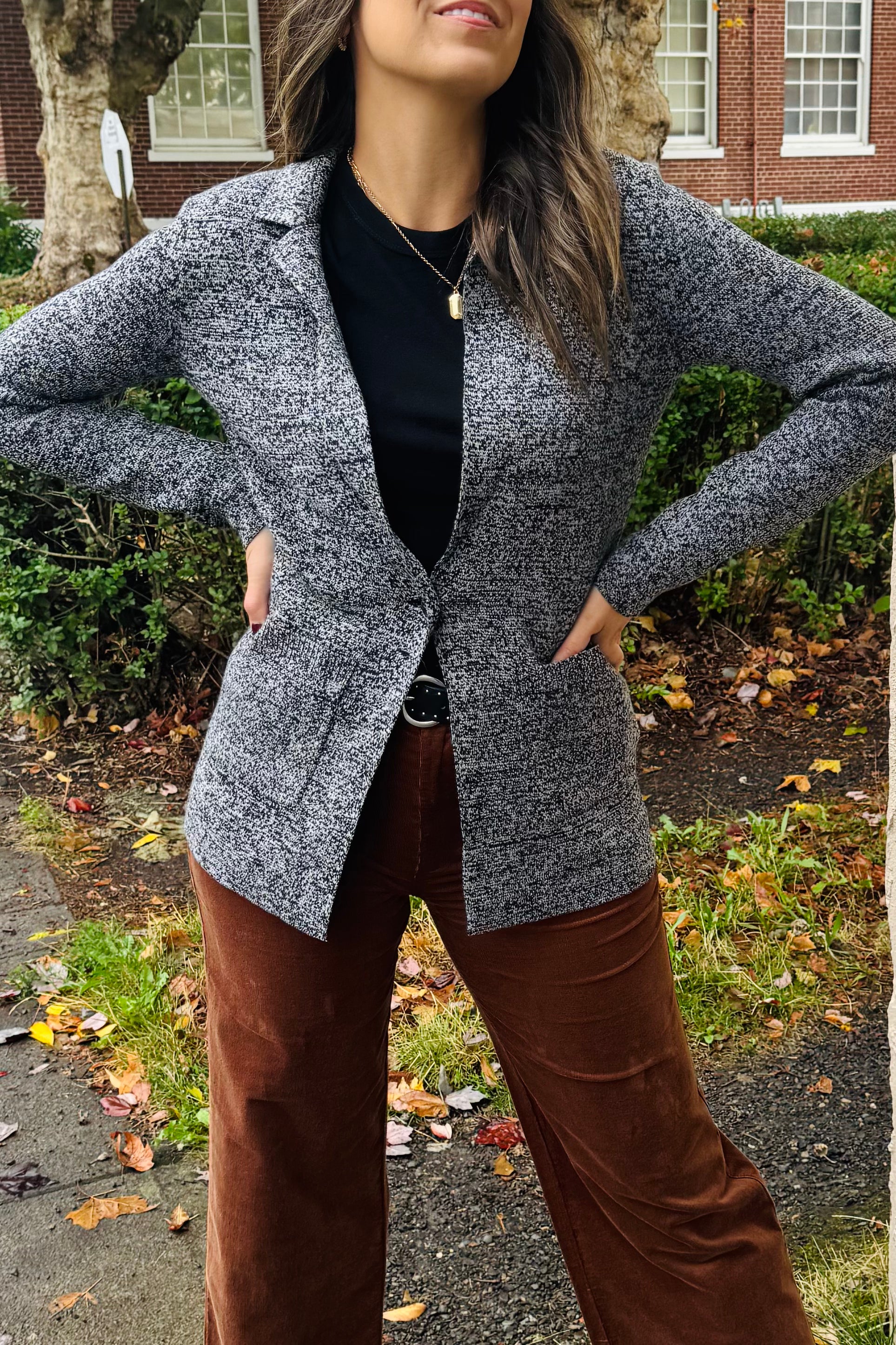 Elegant Knit Blazer