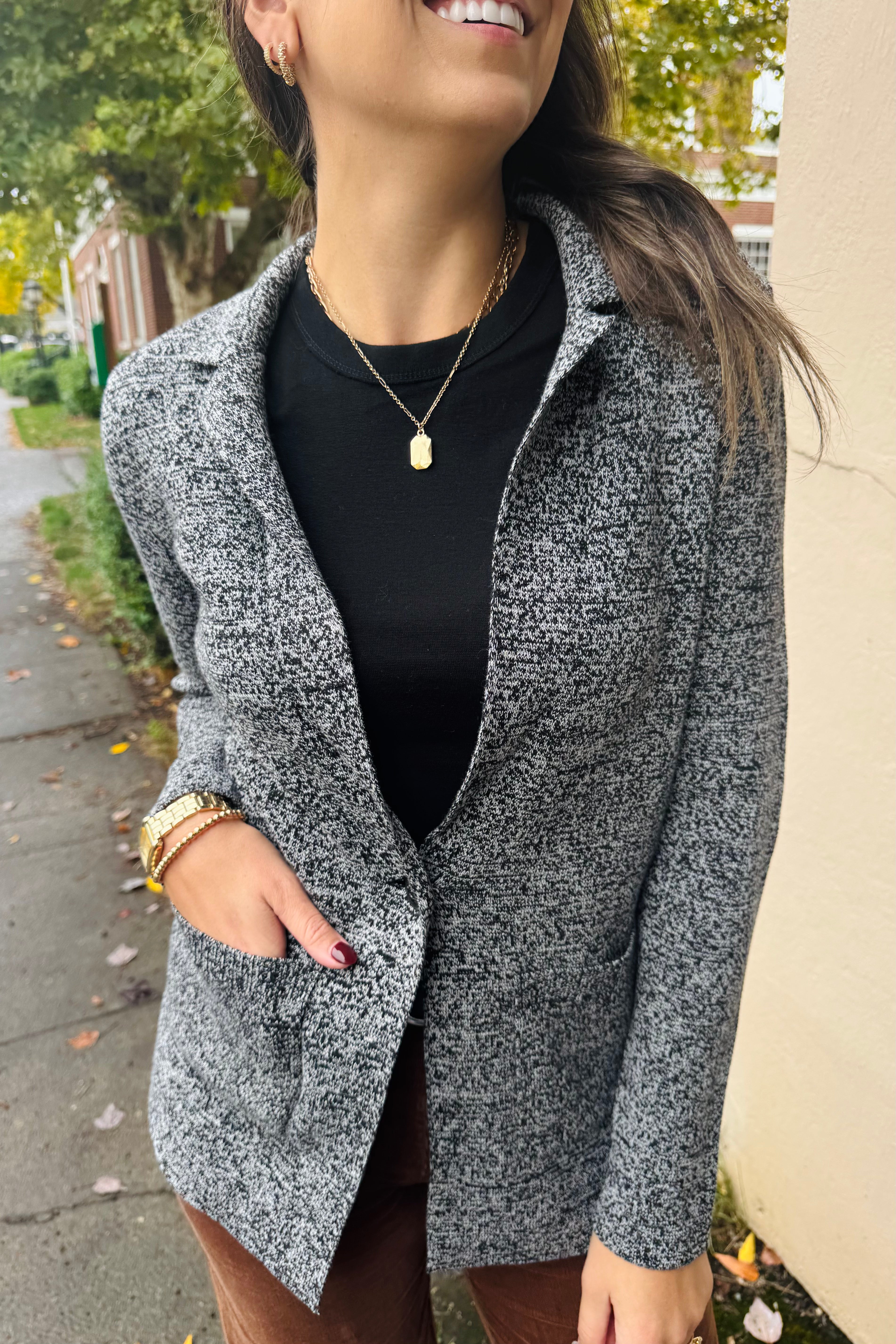 Elegant Knit Blazer