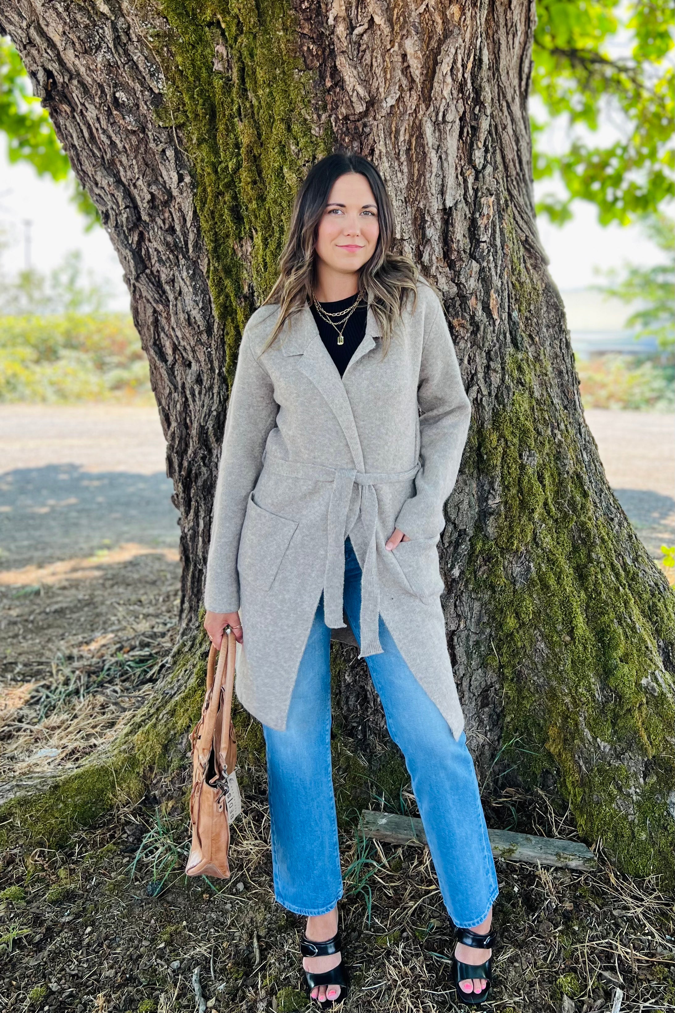 Long Belted Cardigan