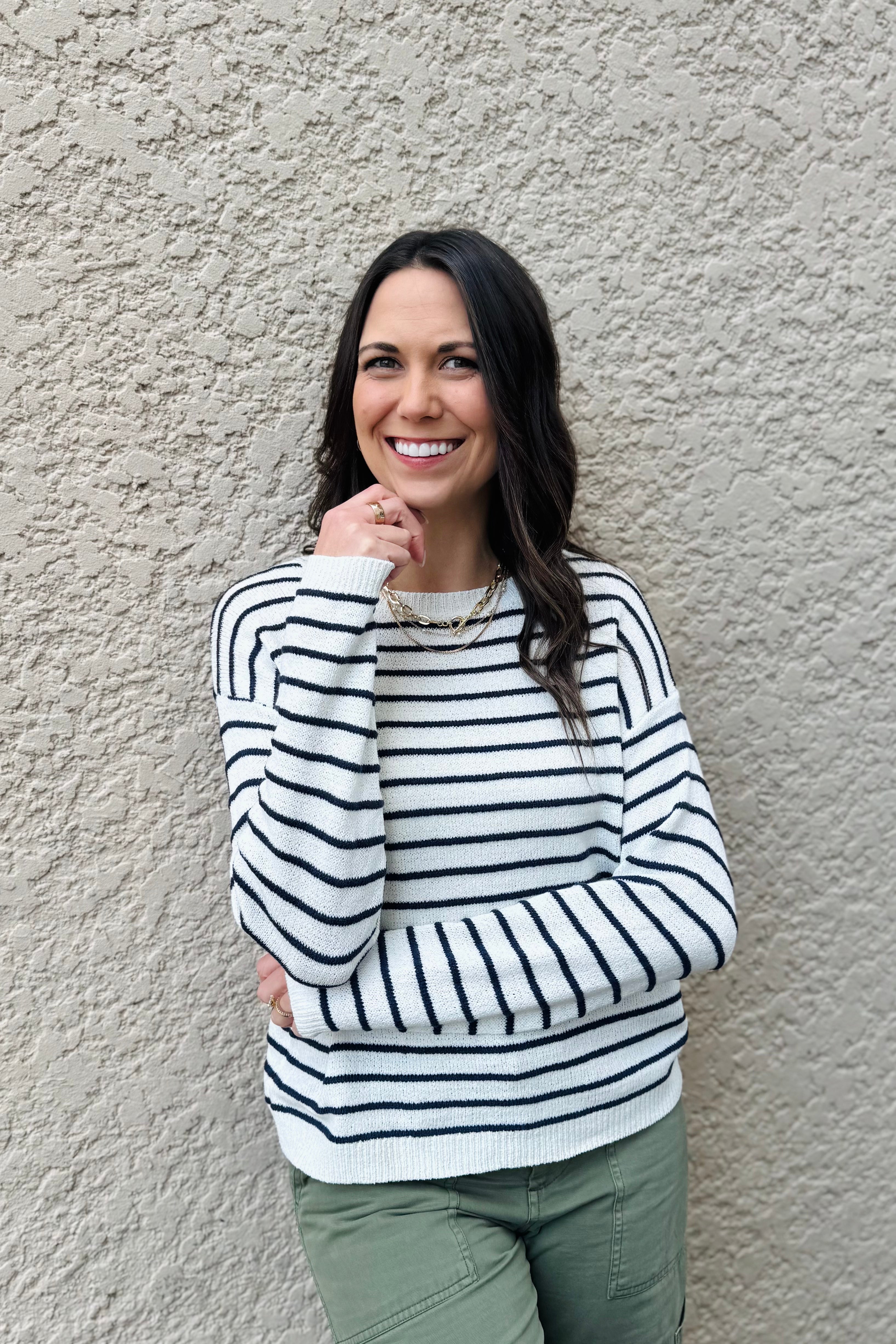 Striped Slub Sweater