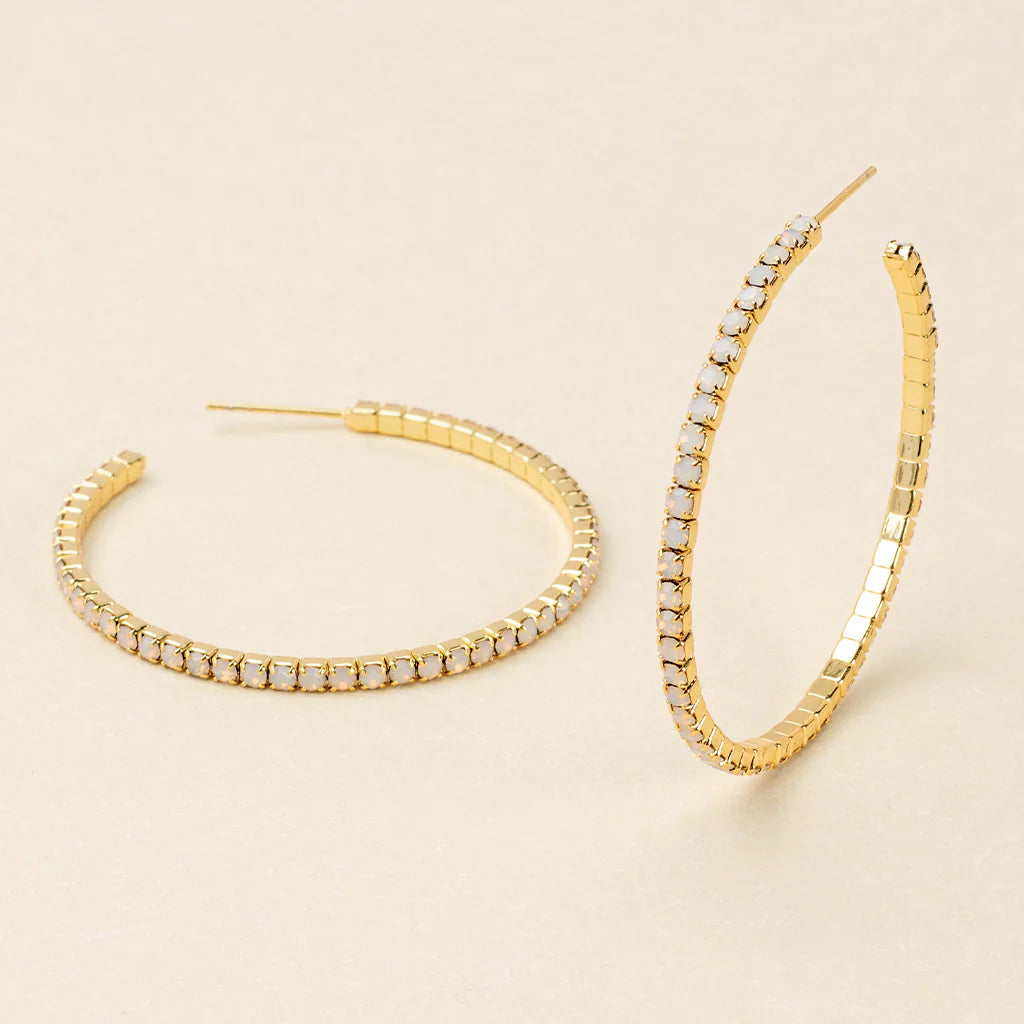 Sparkle & Shine Large Rhinestone Hoops