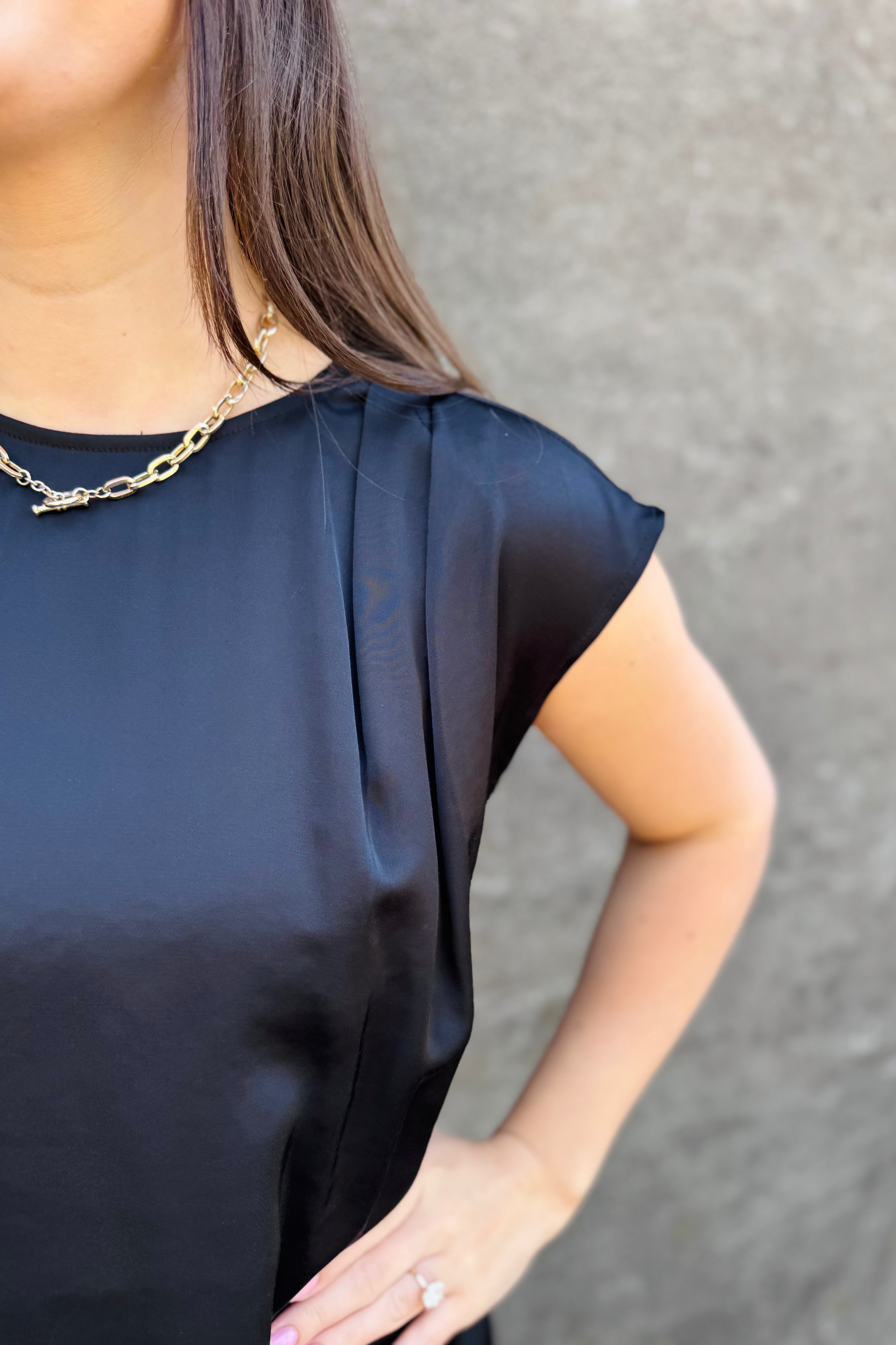 Gathering Satin Top