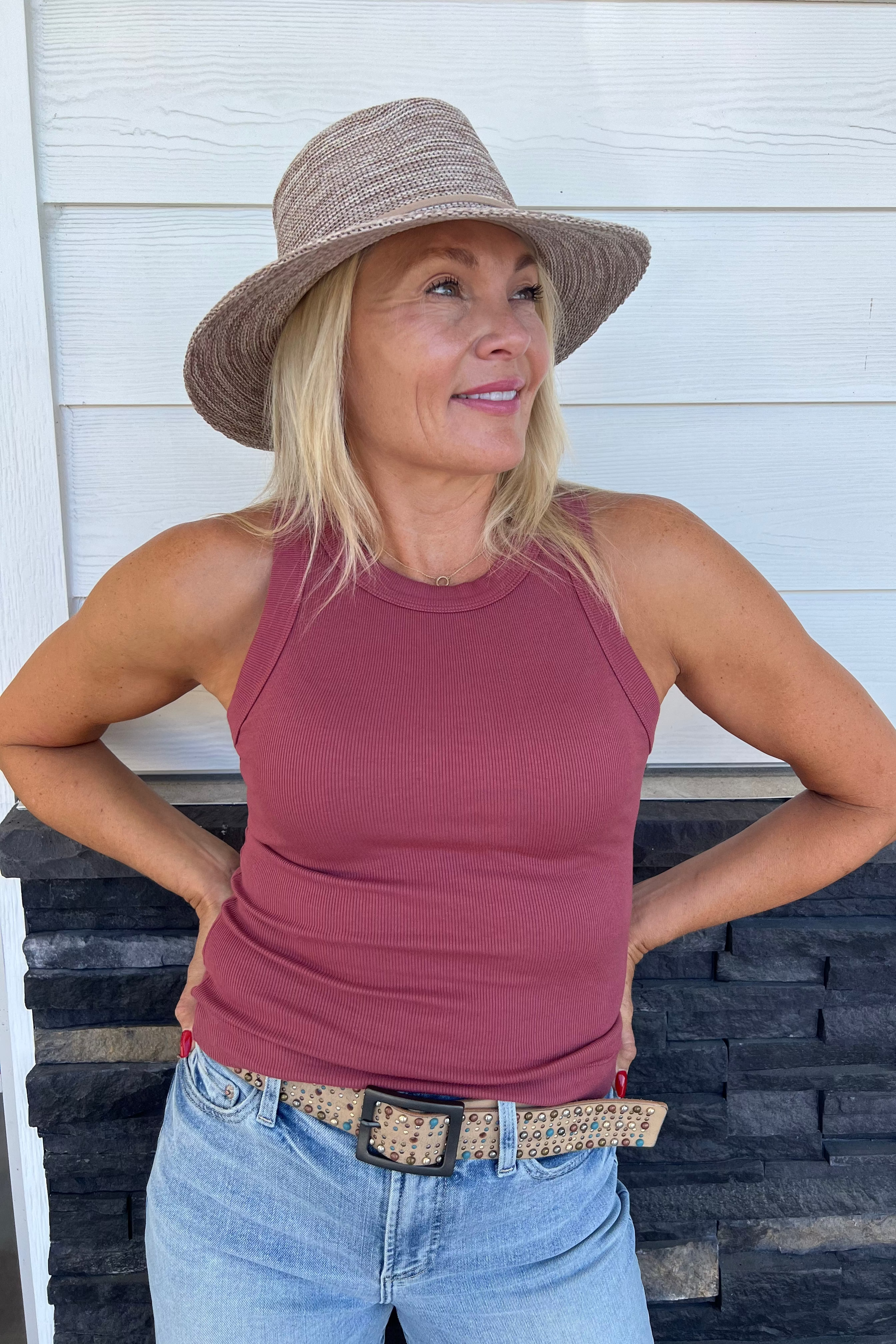Gina is a wardrobe staple, with a ribbed, cropped fit, wide binding and a high neck. Made from our soft Ultra Rib fabric that washes well and keeps its shape throughout wearing.