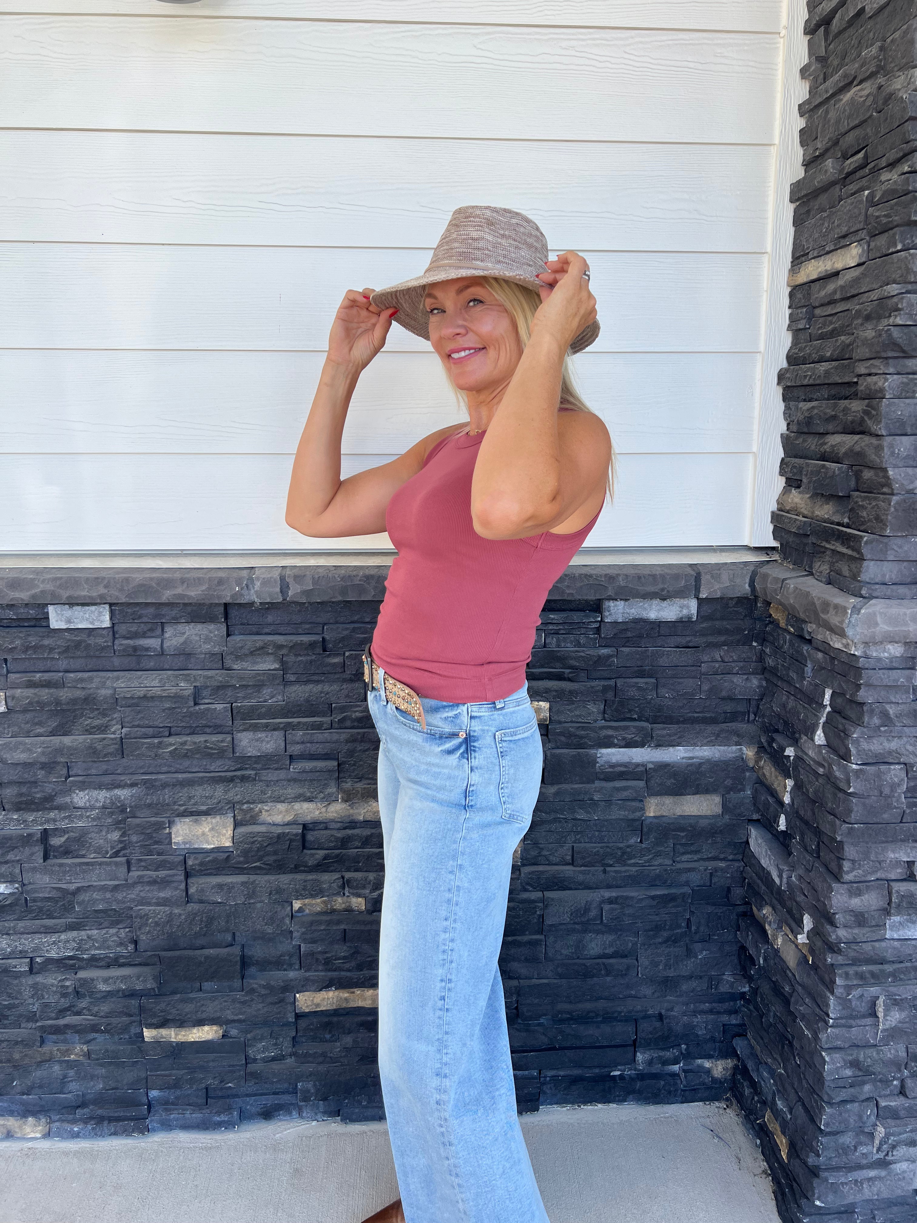 Gina Wide Binding Crop Top-Muse