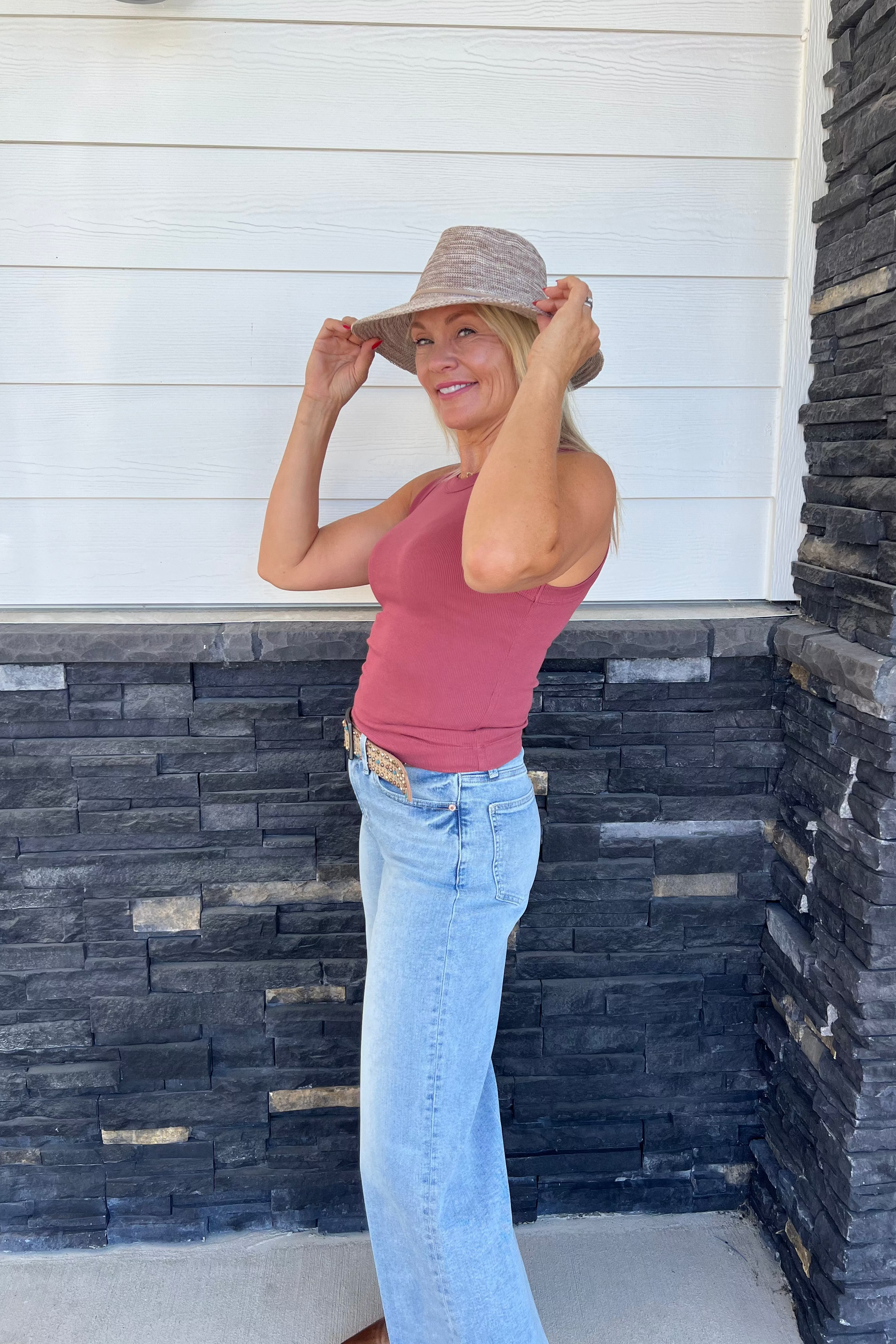 Gina Wide Binding Crop Top-Muse