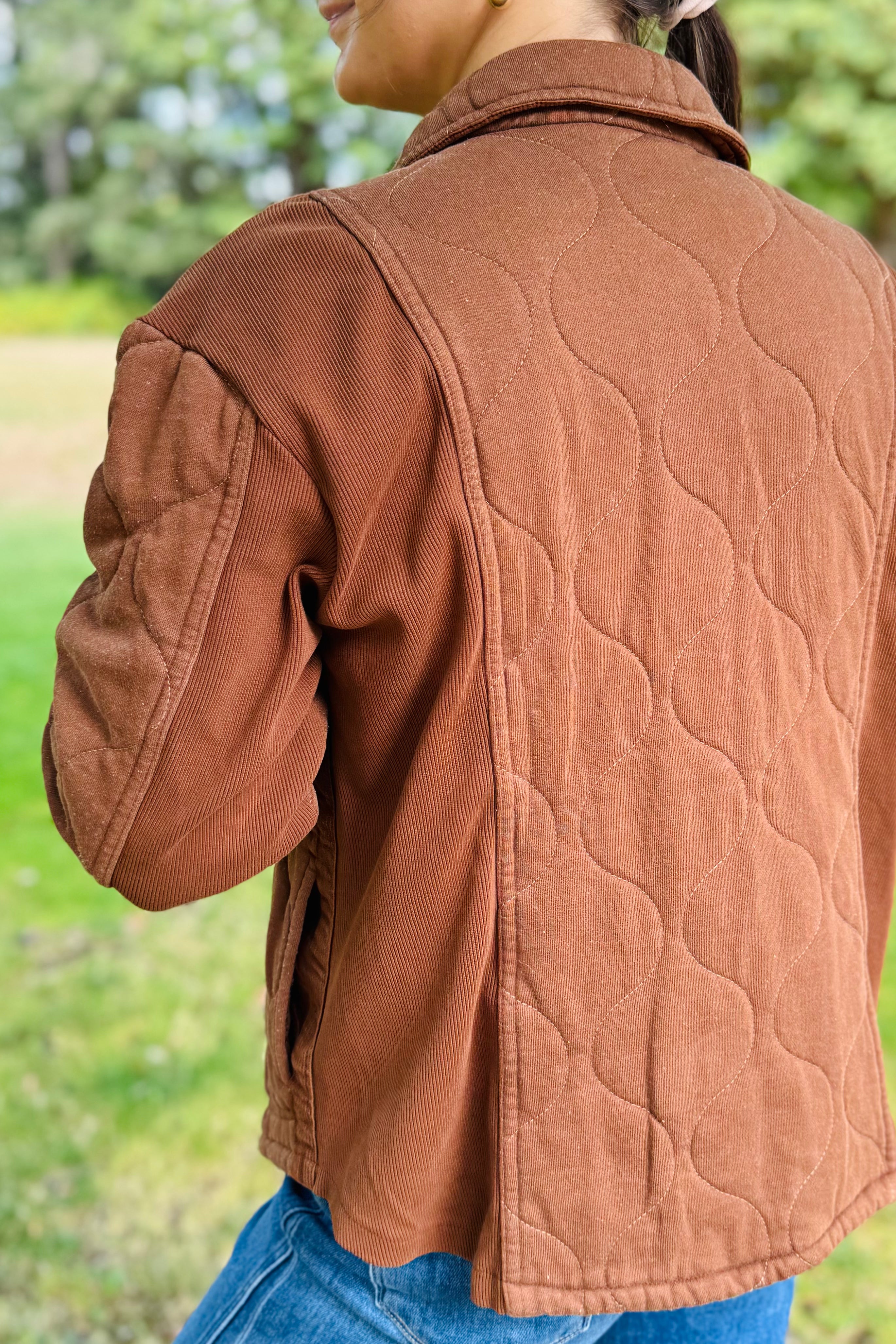 Gyasi Quilted Jacket - Rufous Pigment