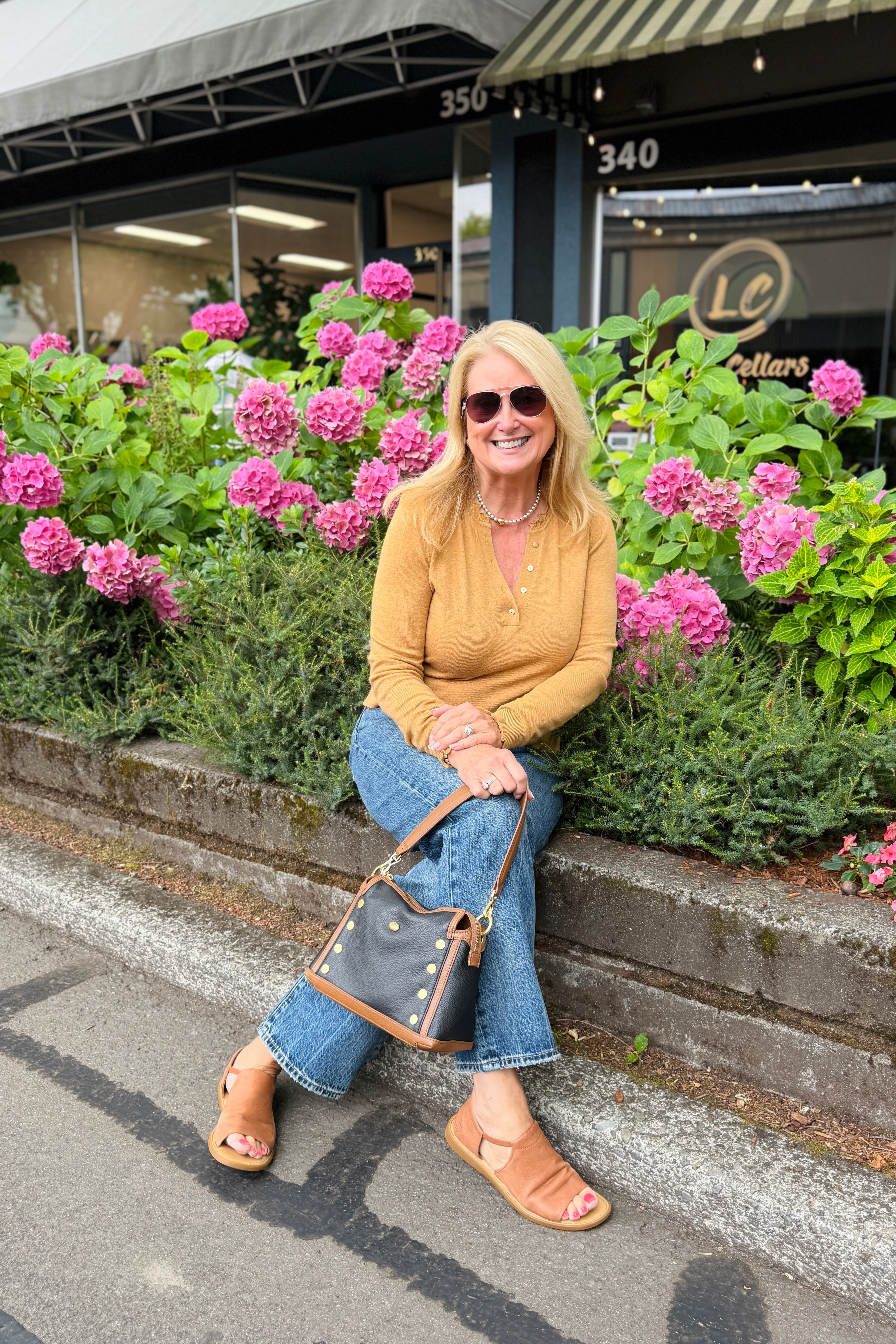 Henley Ruffle Sweater