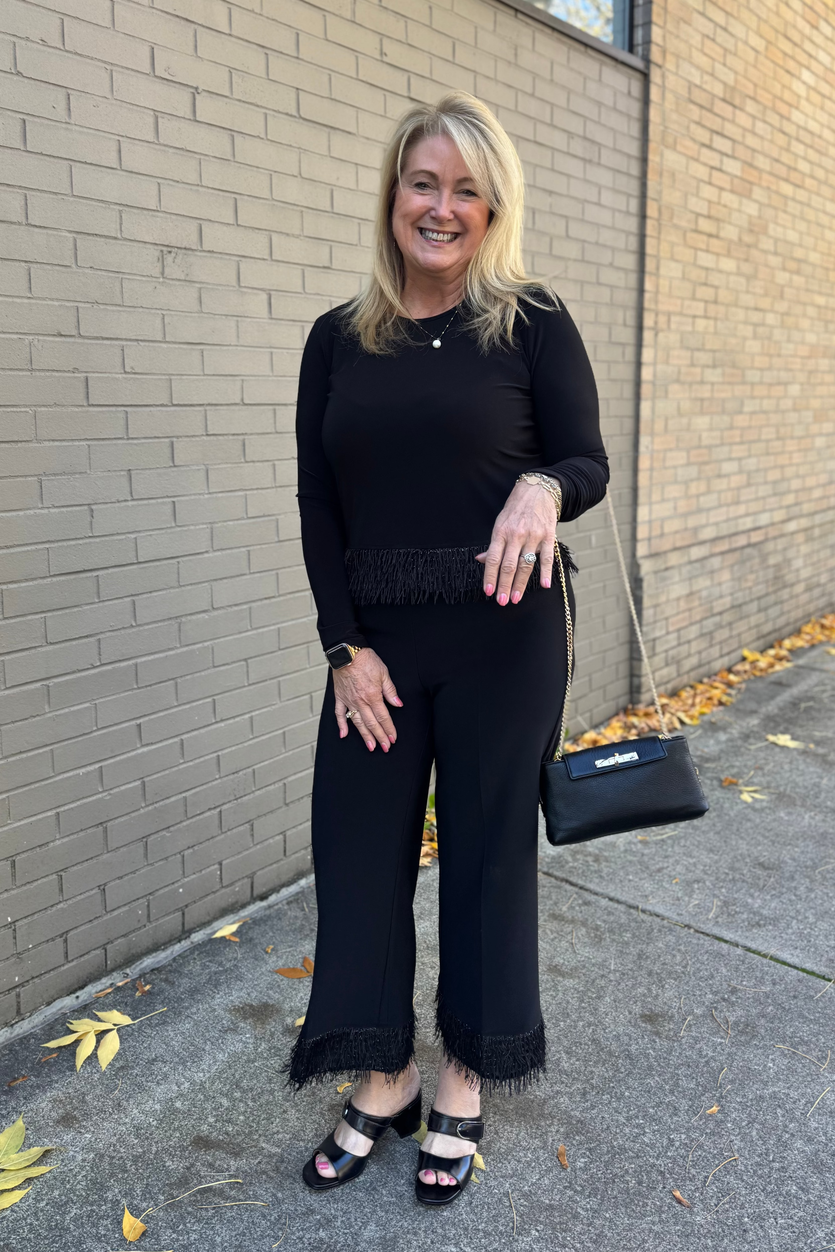 High Waisted Fringe Trouser