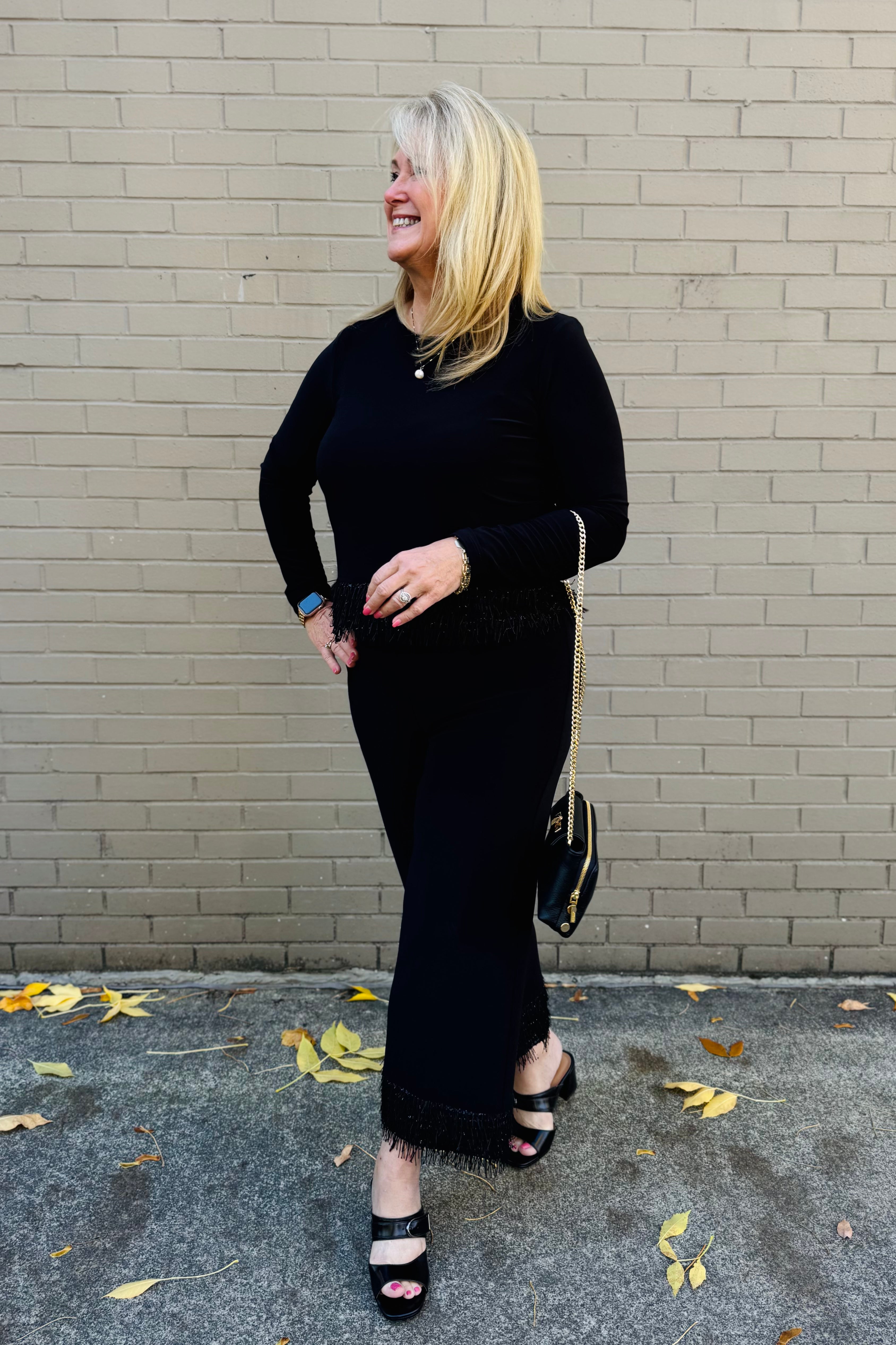 High Waisted Fringe Trouser
