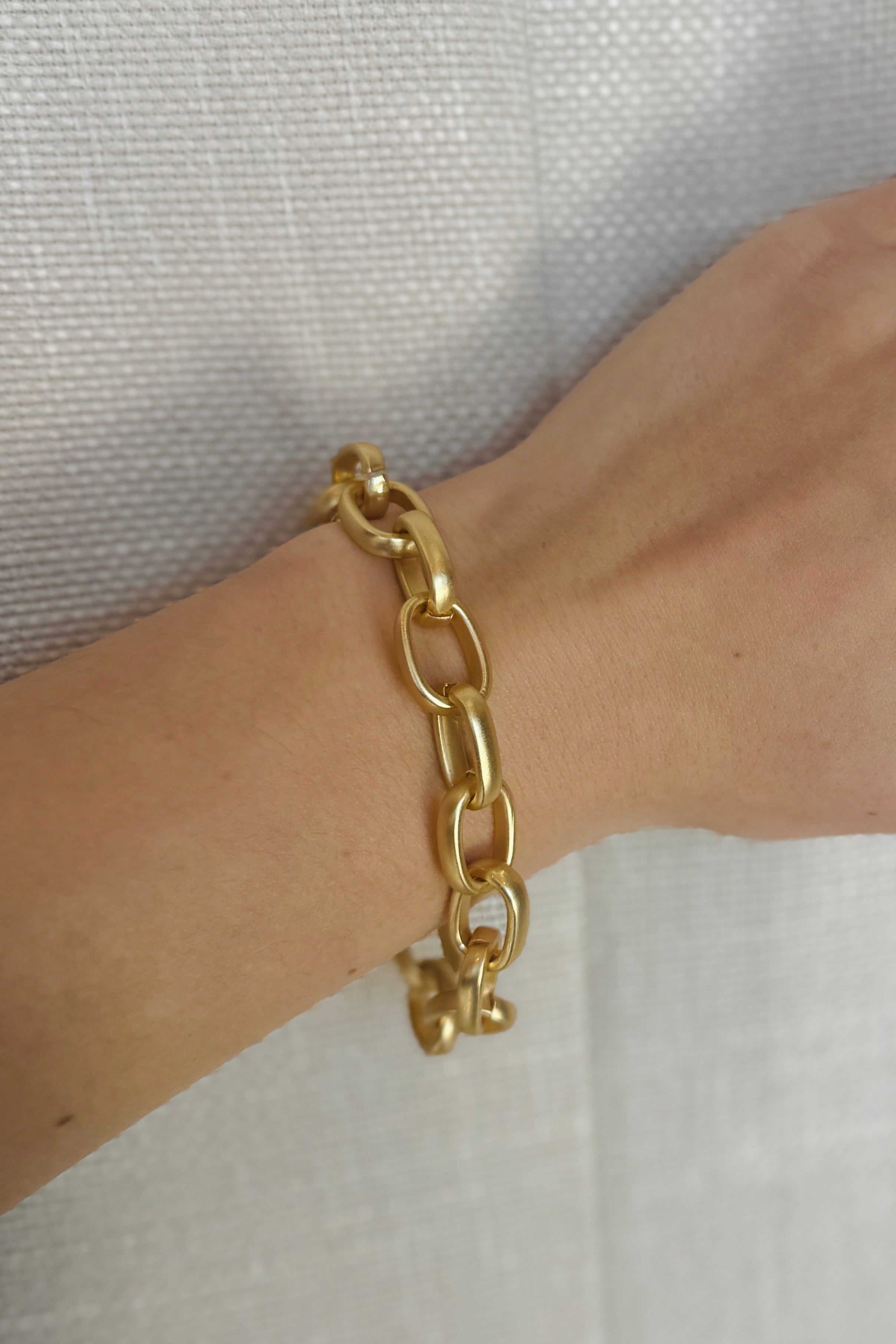 Matte Gold Chunky Bracelet