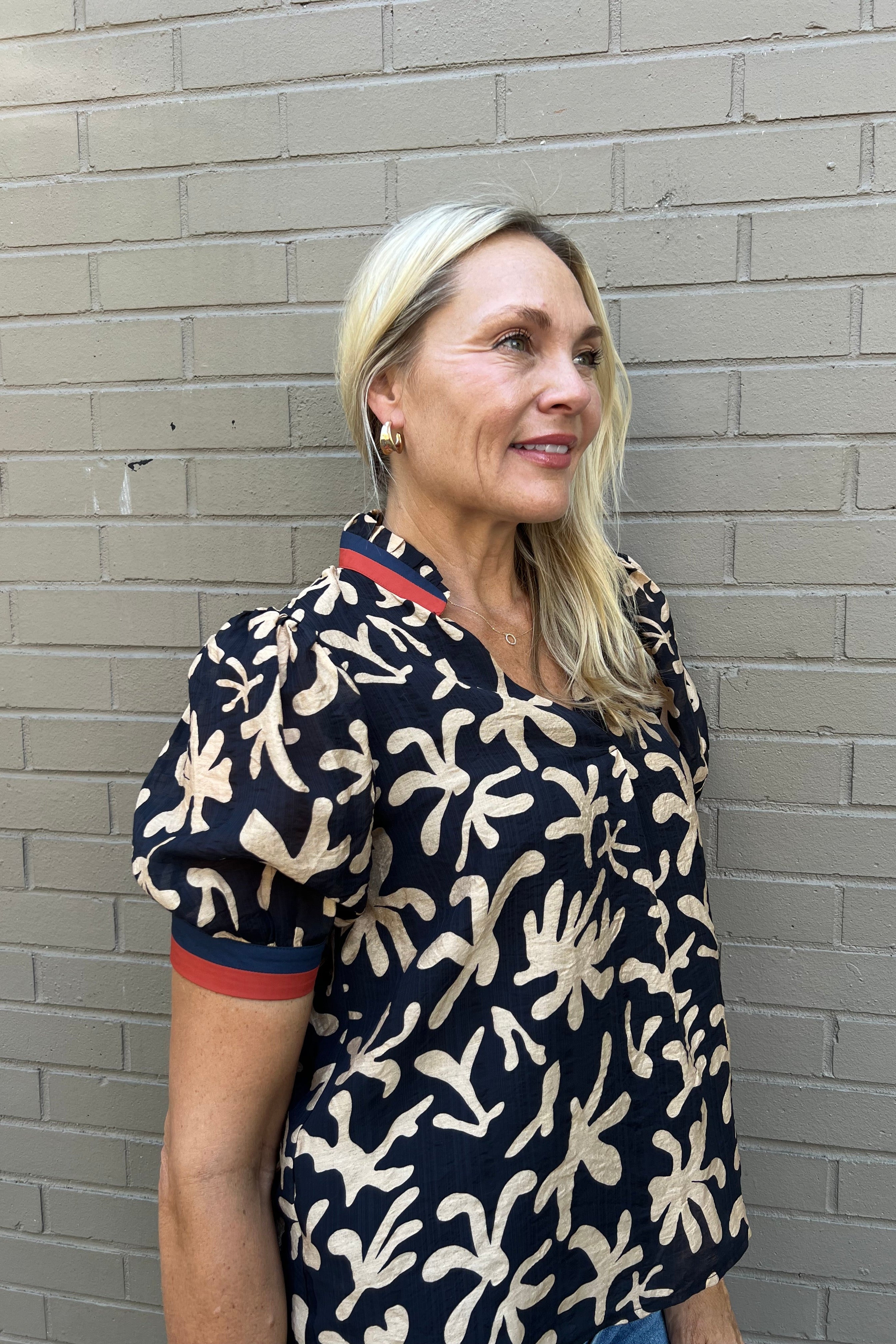 Short Sleeve Print Top