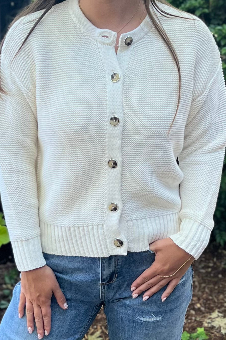 Button Front Sweater Cardigan