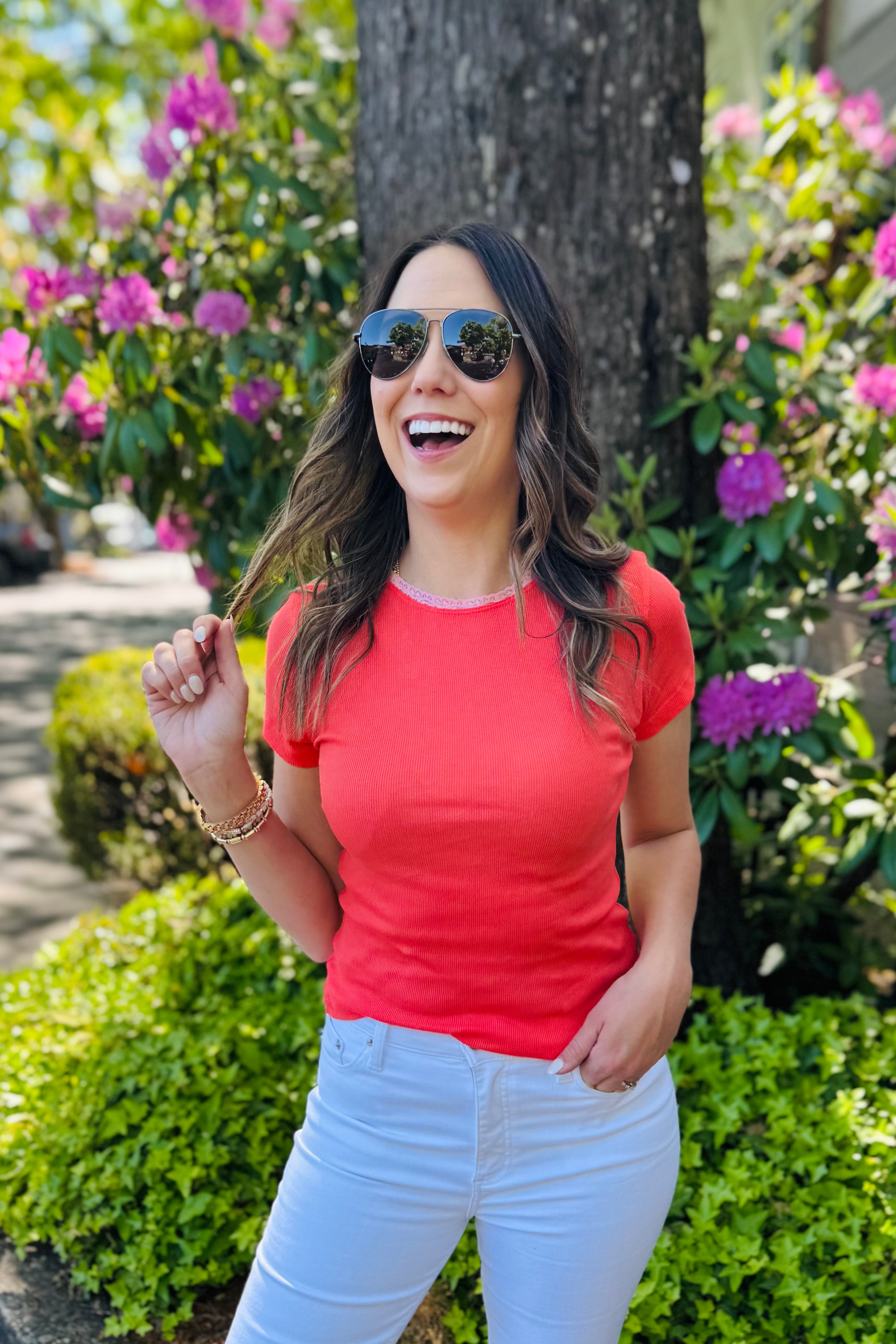 Paisley Crew Neck Tee