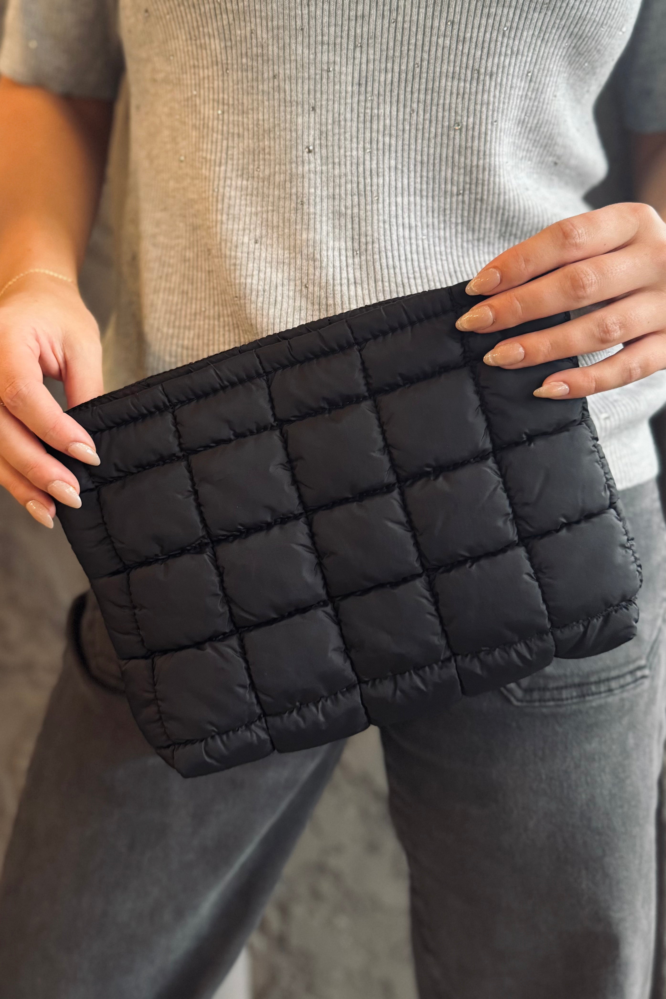 Quilted Puffy Cosmetic Bag