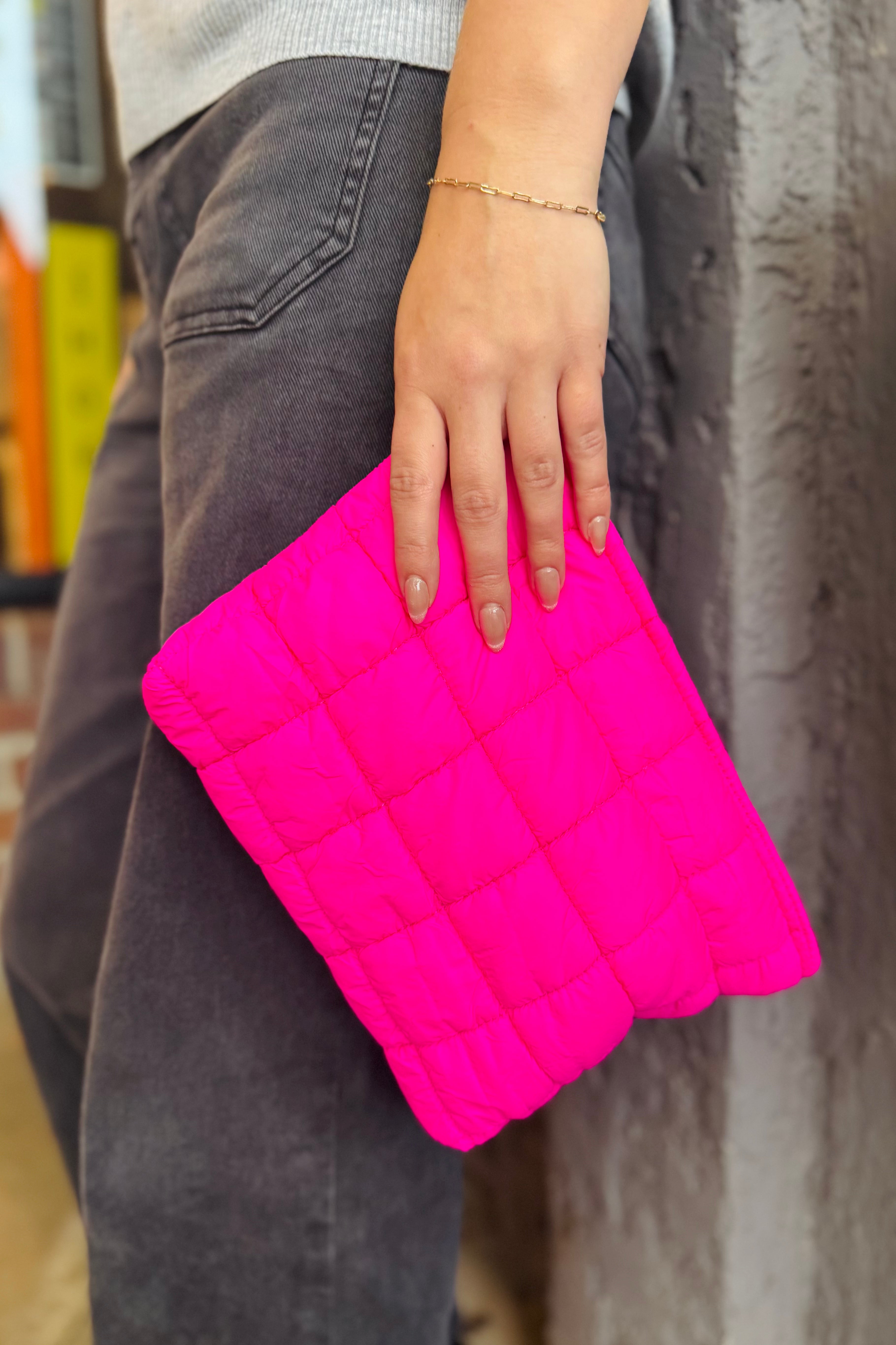 Quilted Puffy Cosmetic Bag