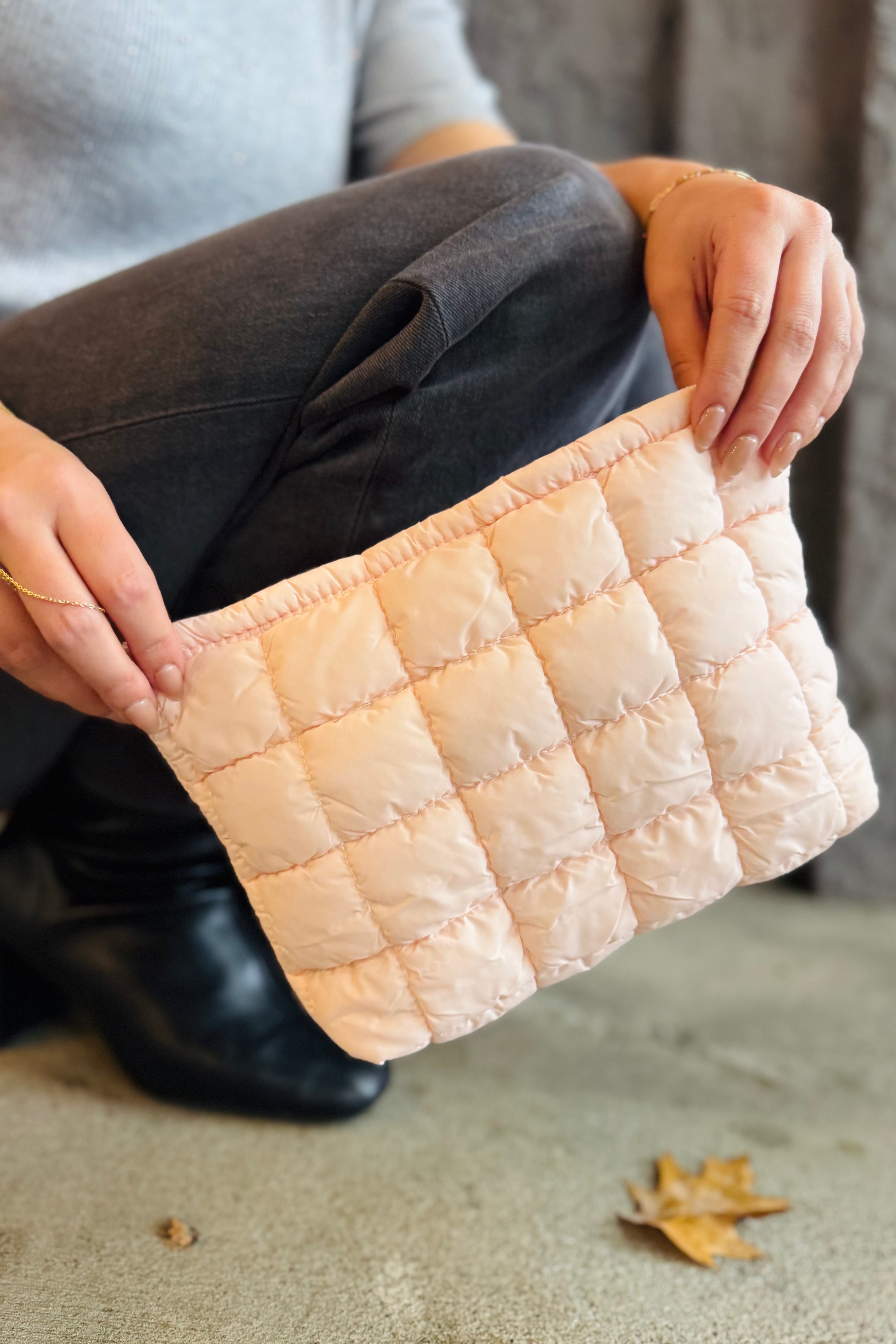 Quilted Puffy Cosmetic Bag