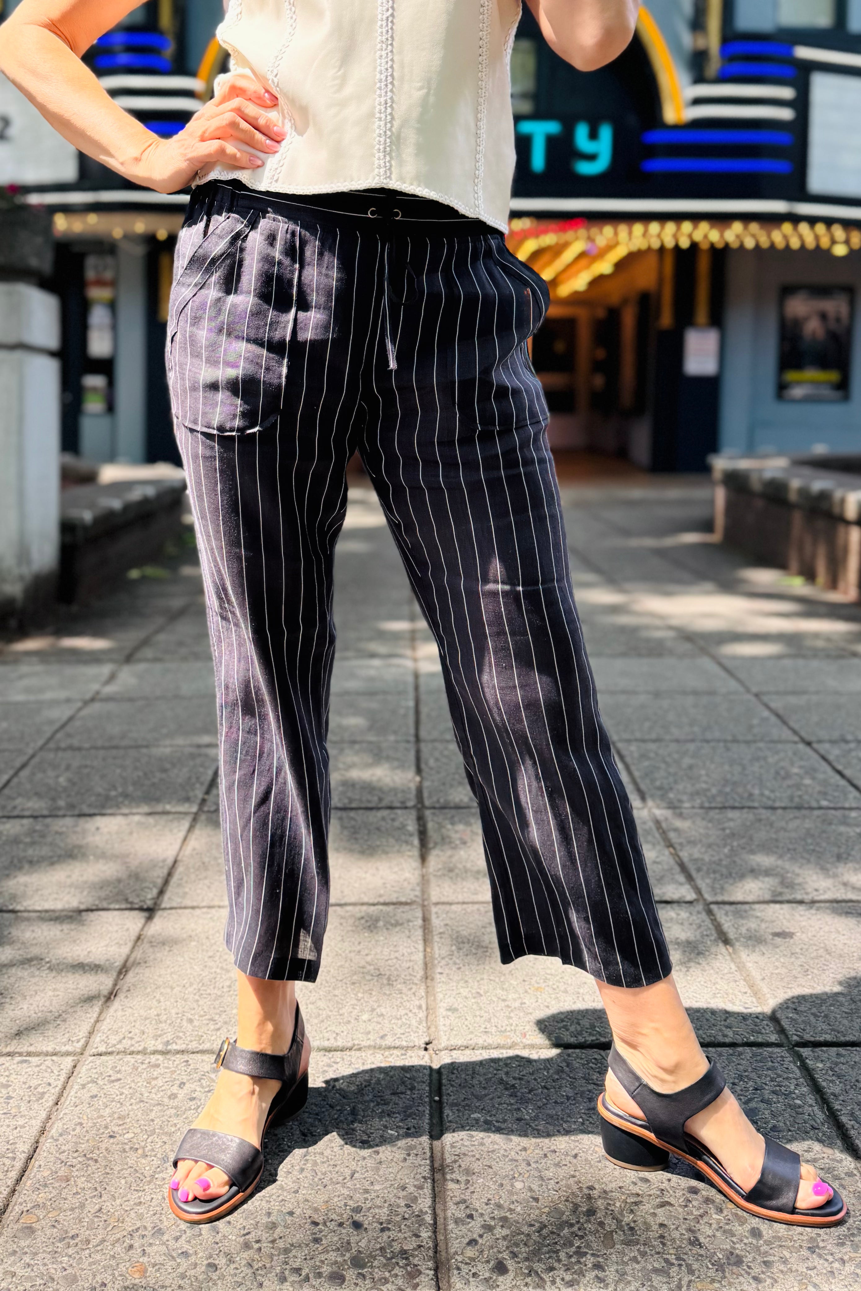 Striped Cropped Pant
