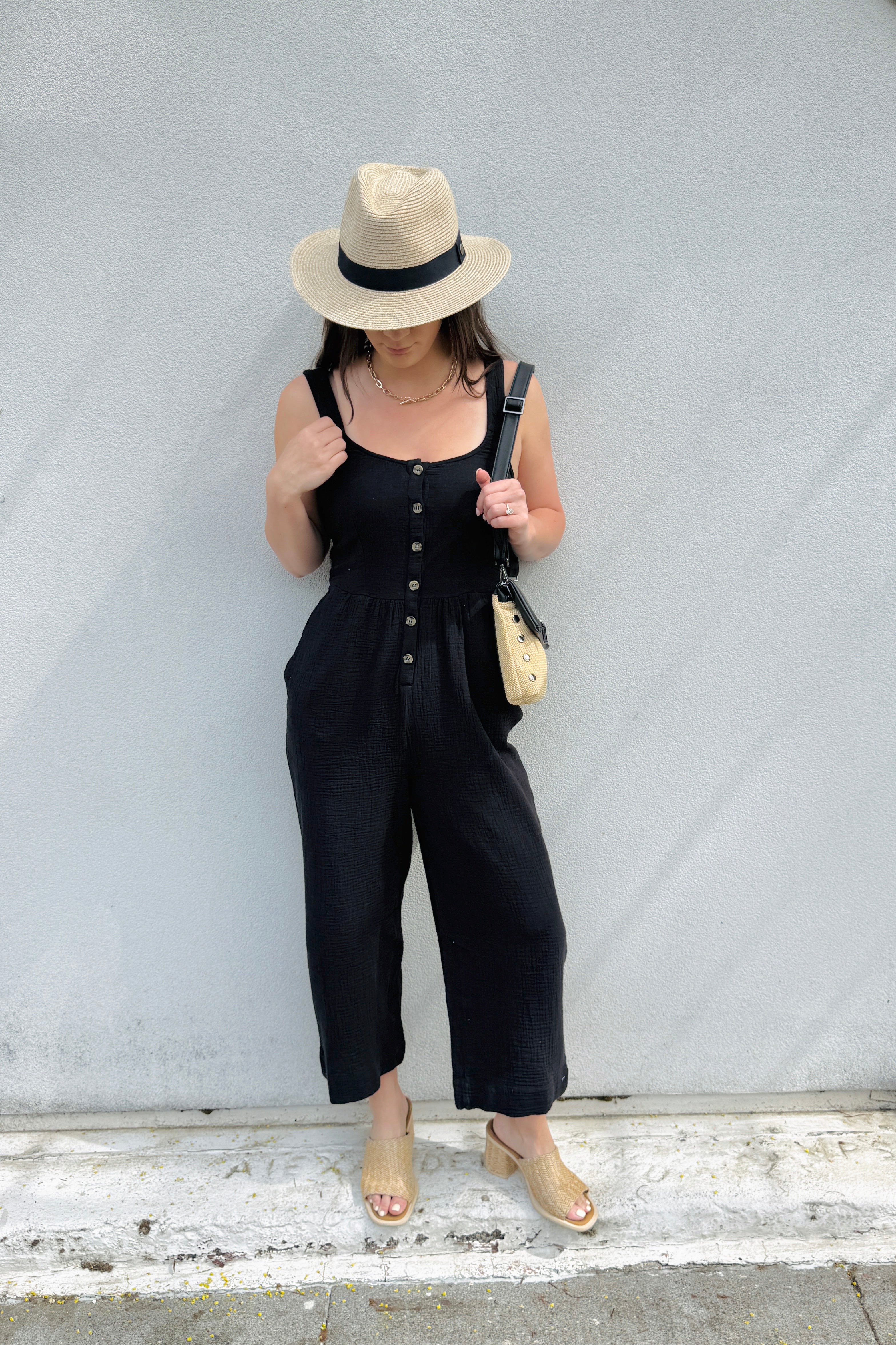 Smocked Back Jumpsuit