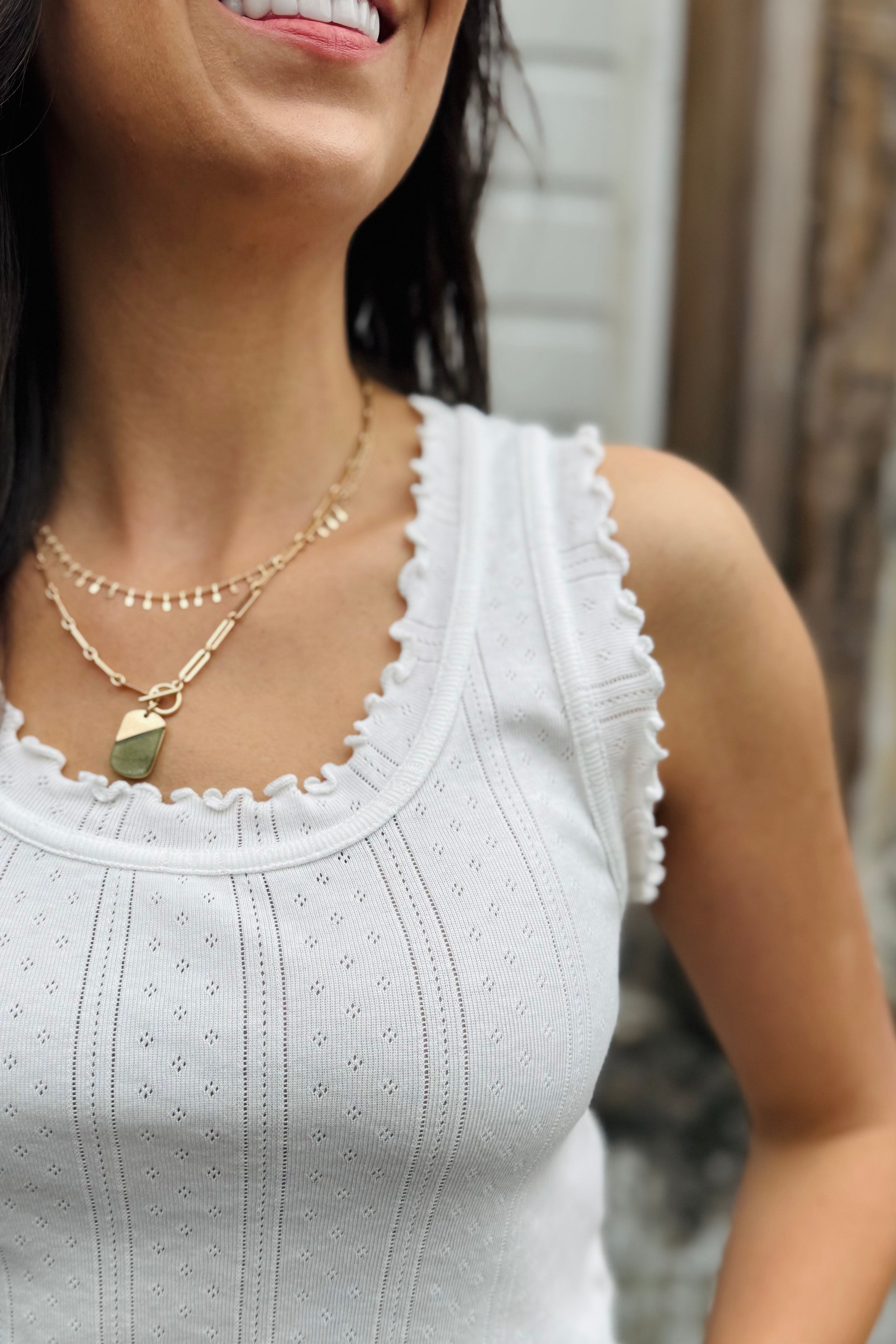 Pointelle Rib Ella Tank