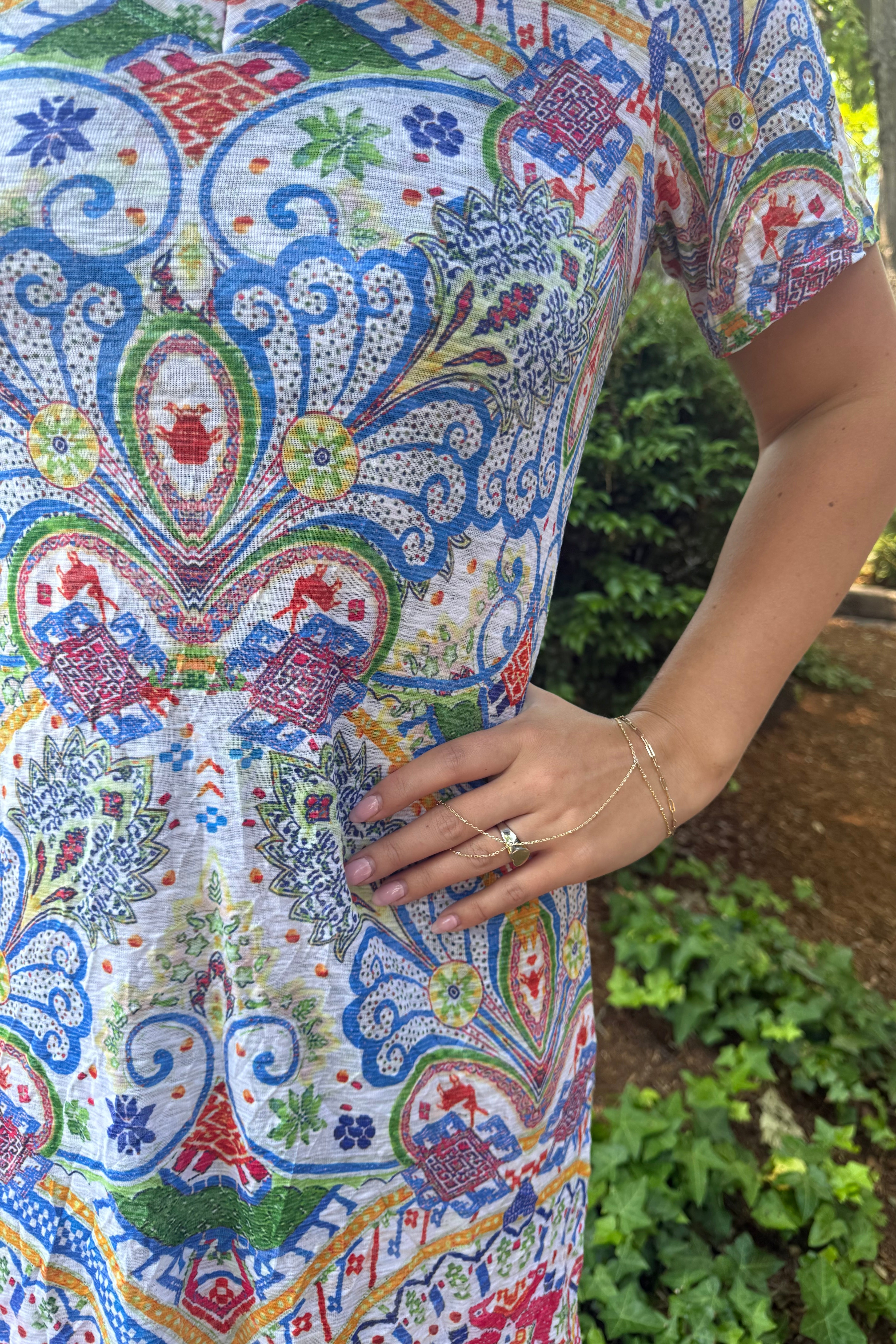 Azure V-Neck Dress