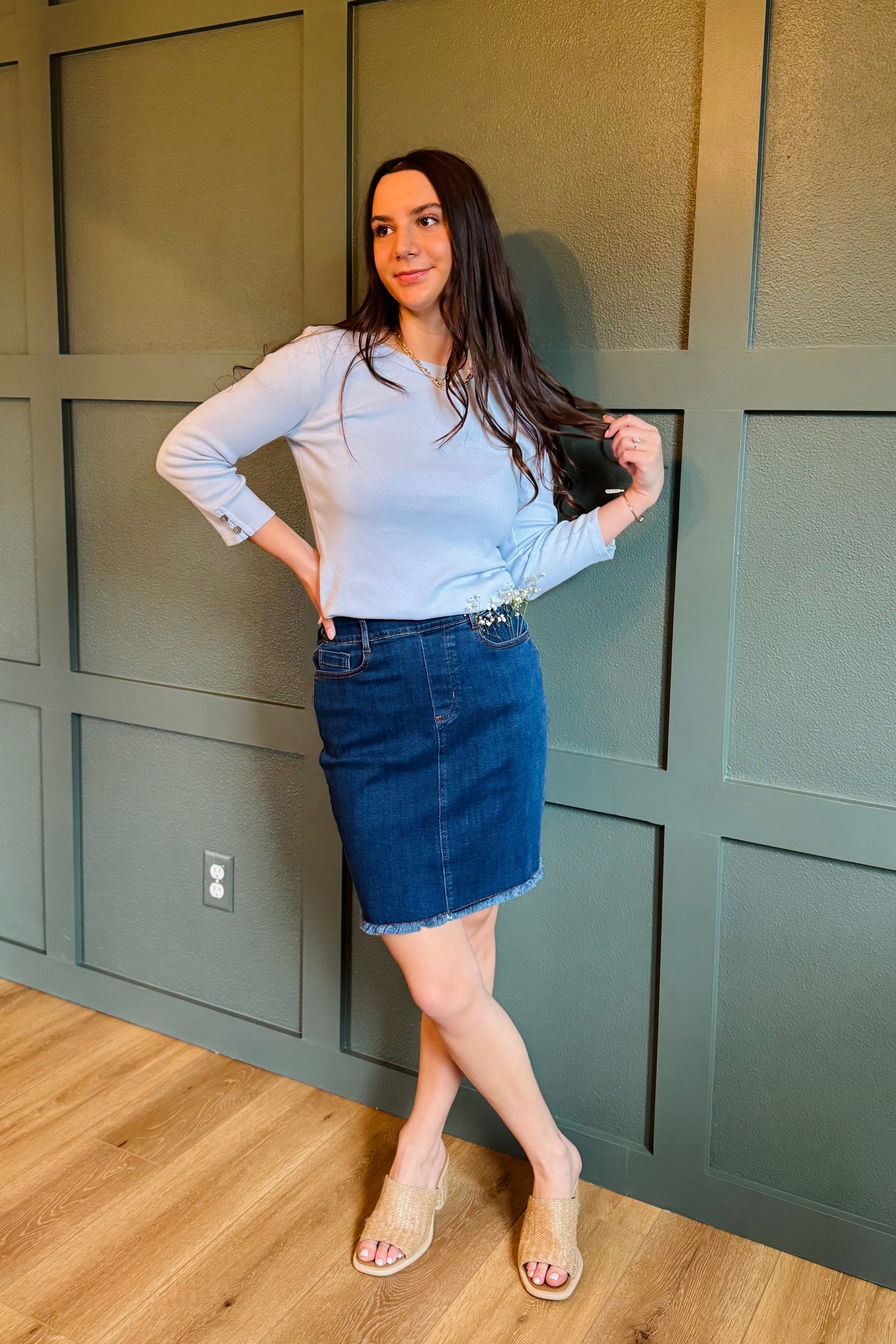 Joyce 3/4 Button Sleeve-Splash