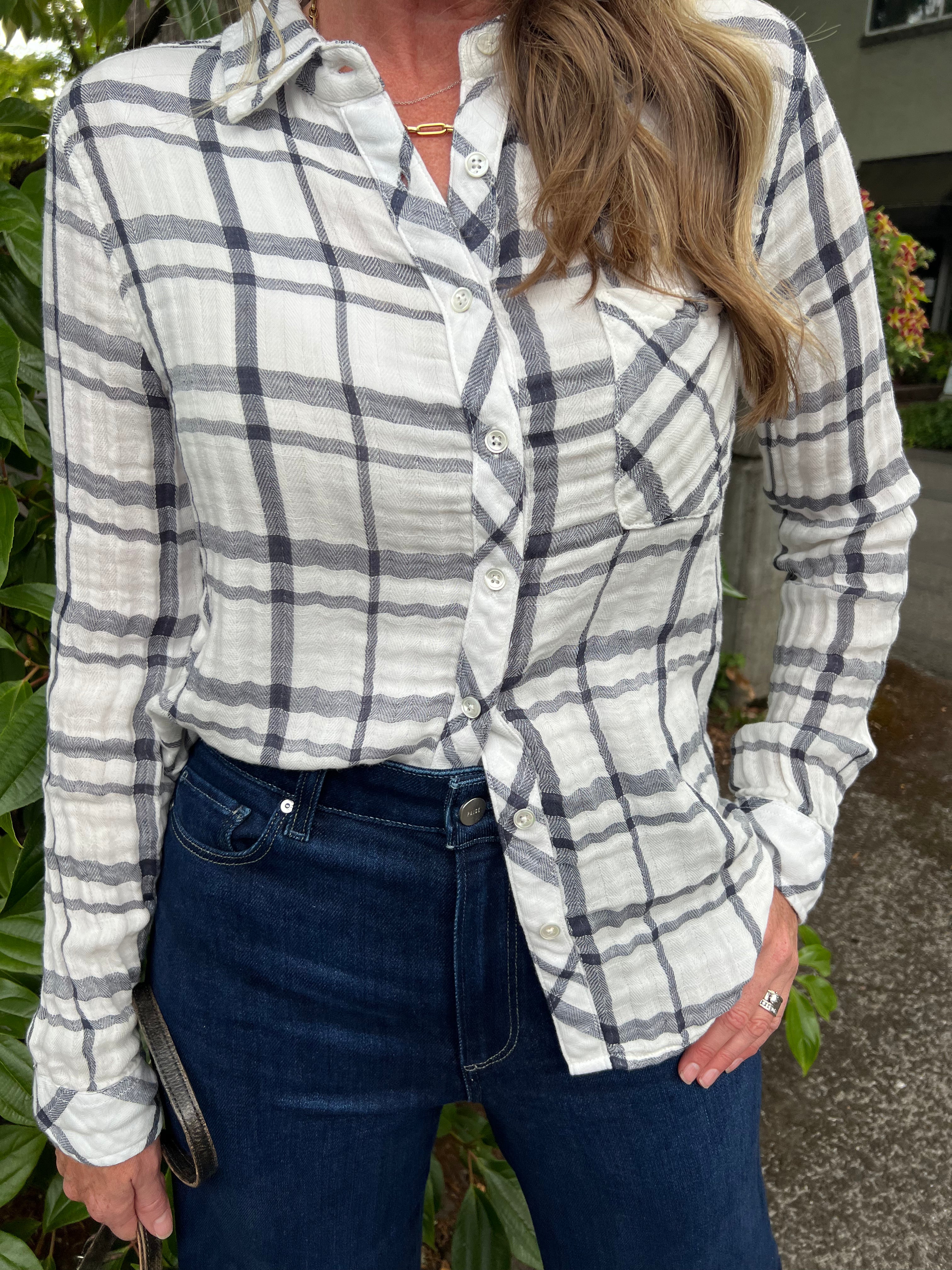 L/S Taylor Plaid Top