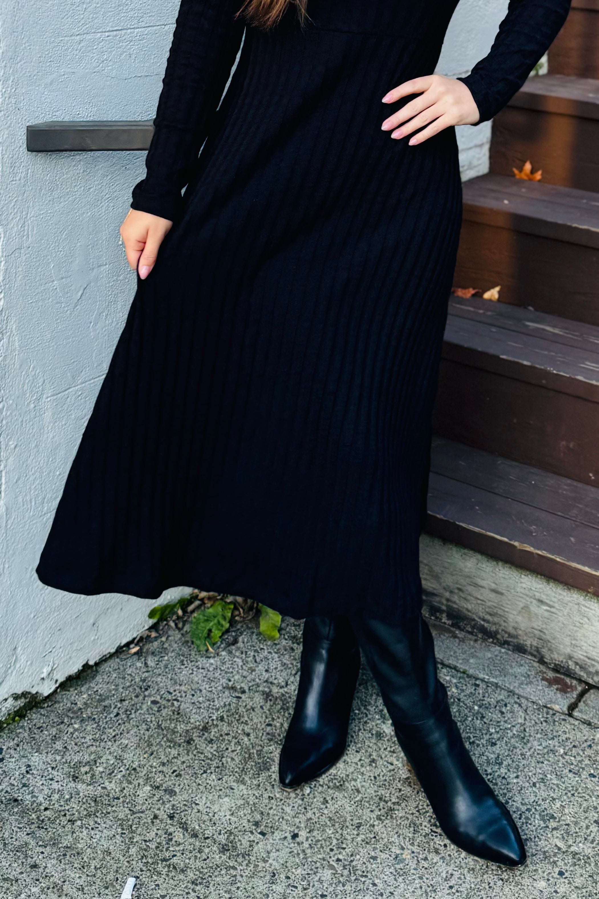 Lenox Mock Neck Midi Dress