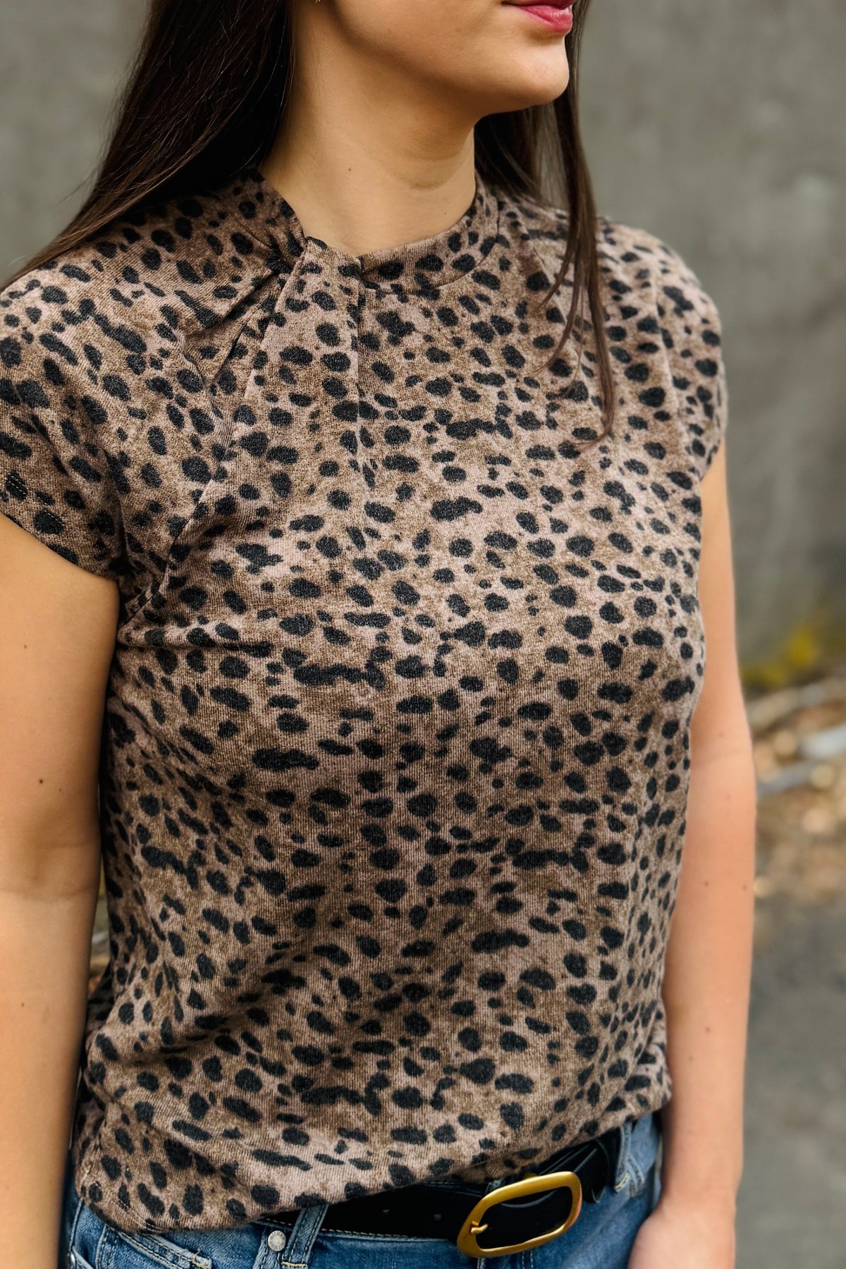 Leopard Twist Top | Esqualo - view 3