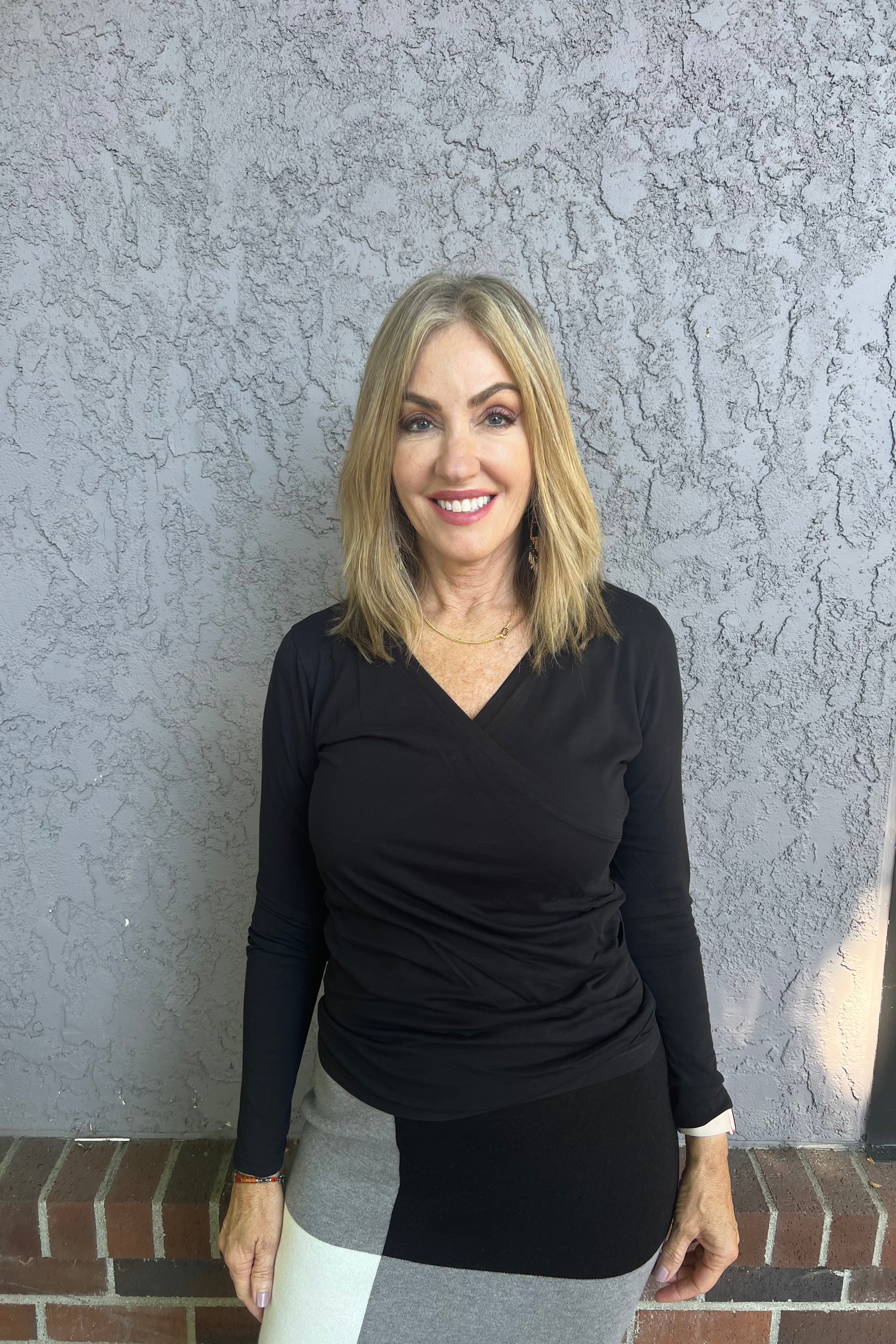 Long Sleeve Surplice Top