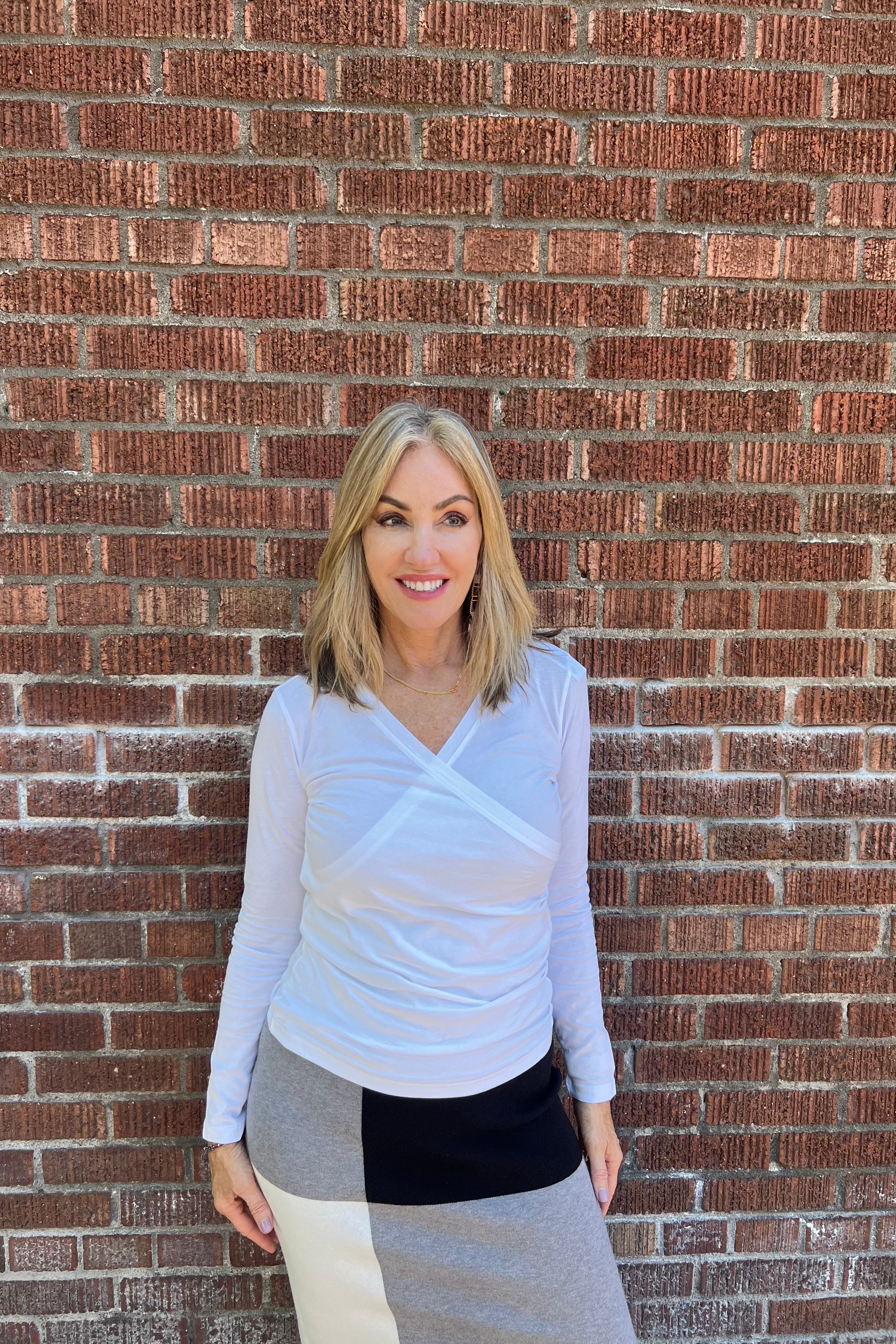 Long Sleeve Surplice Top